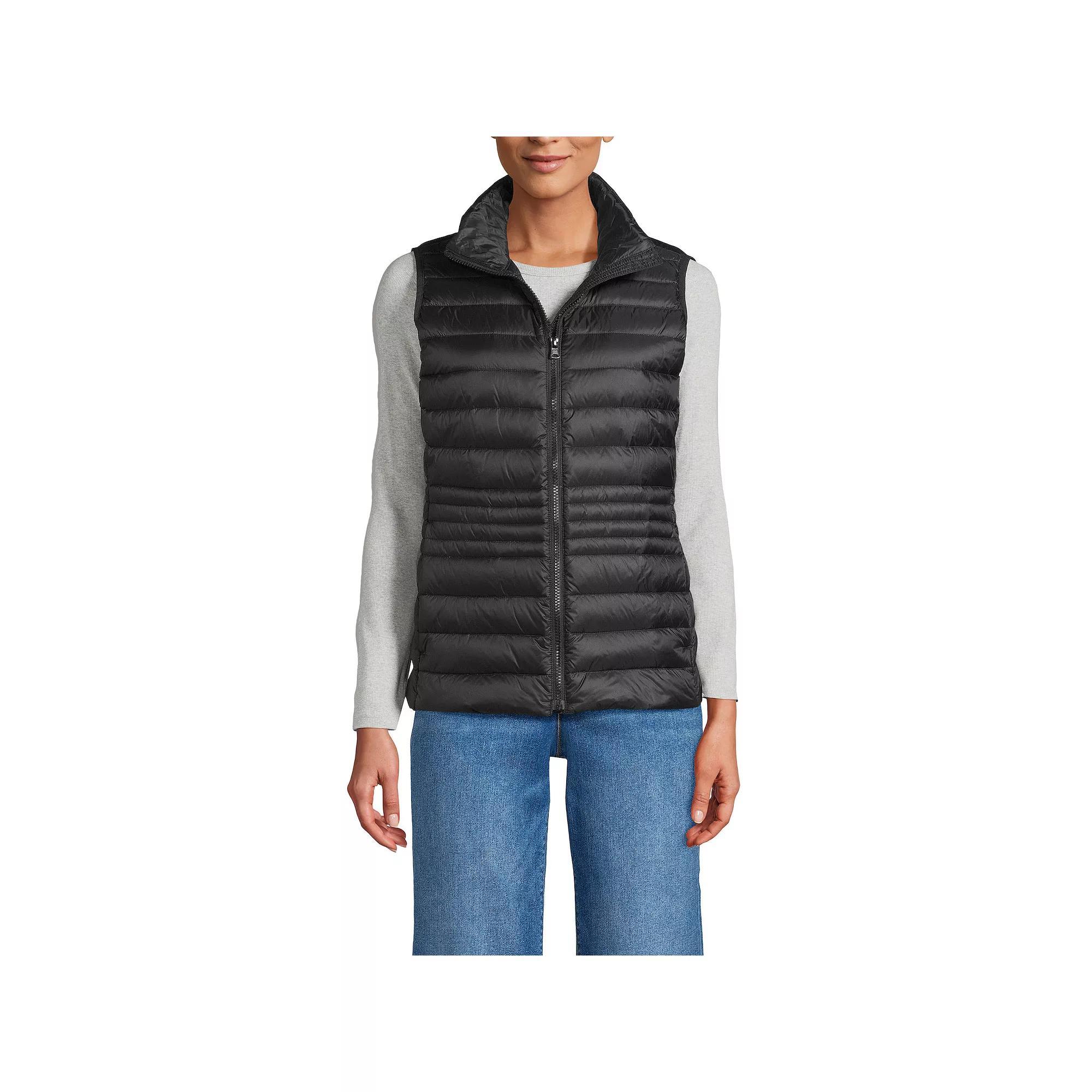 Women's Lands' End Wanderweight Packable Down Vest,  Product Image