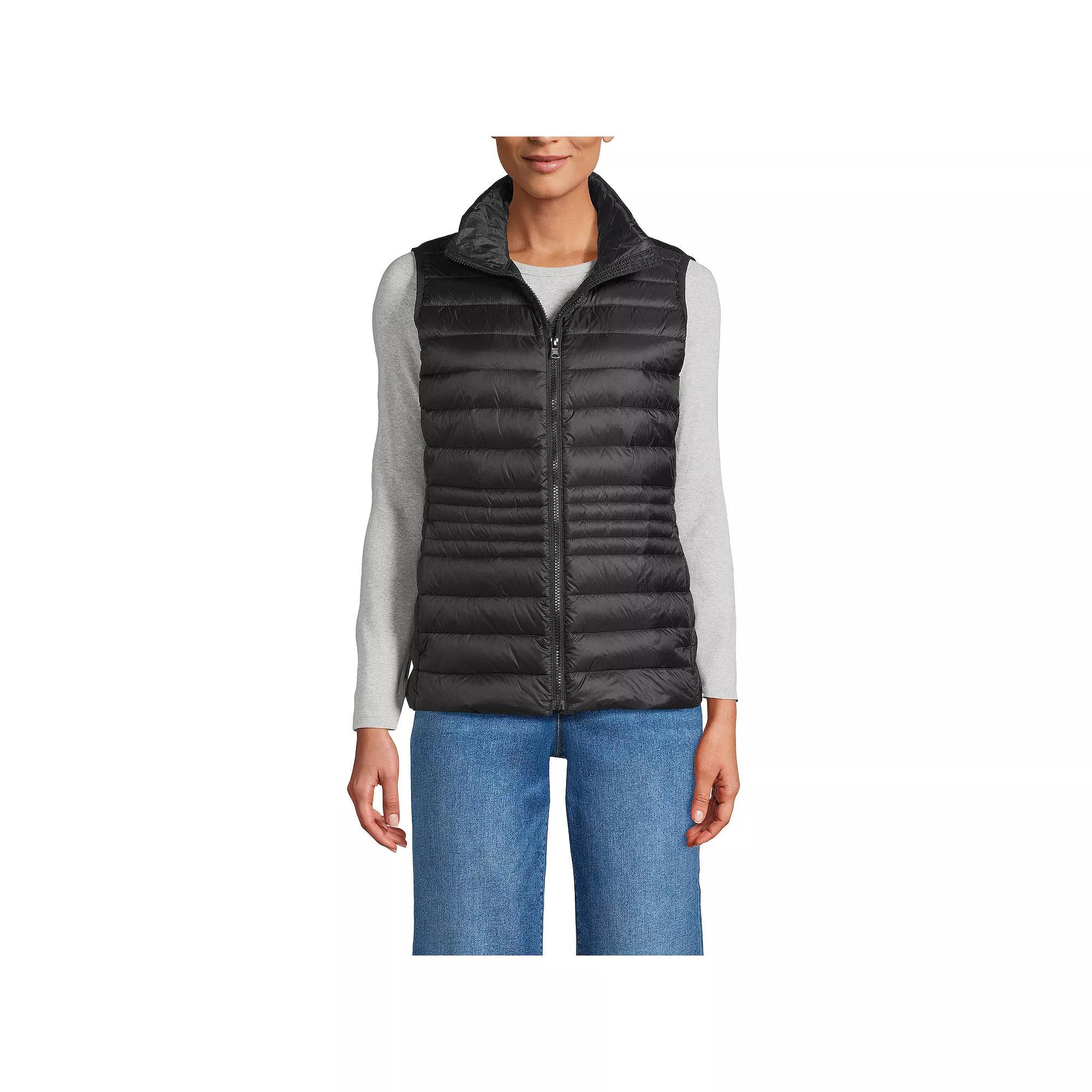 Women's Lands' End Wanderweight Packable Down Vest,  Product Image