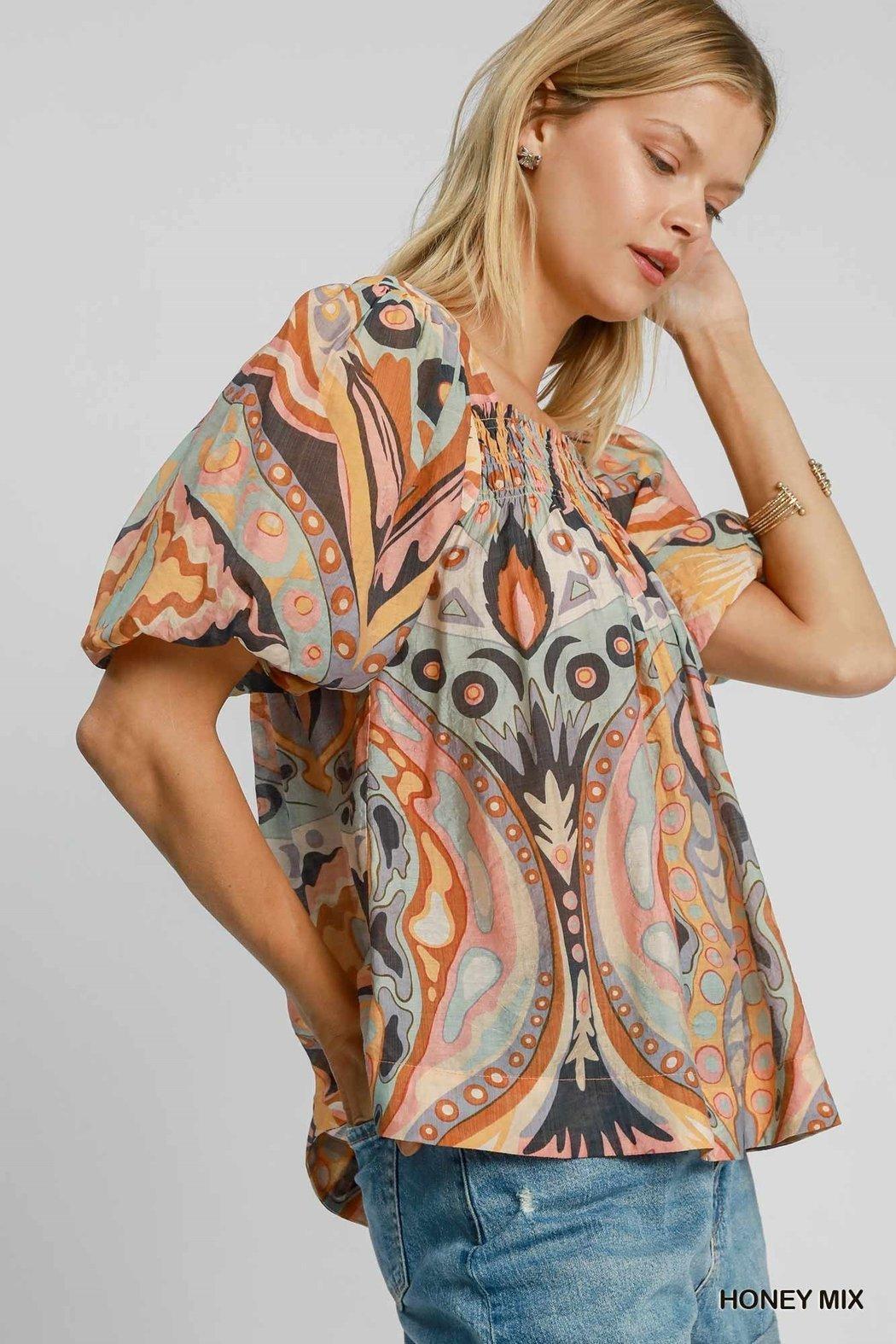Abstract Printed Top Product Image
