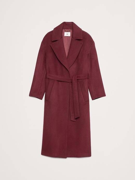 Oversized Wool-Cashmere Wrap Coat Product Image