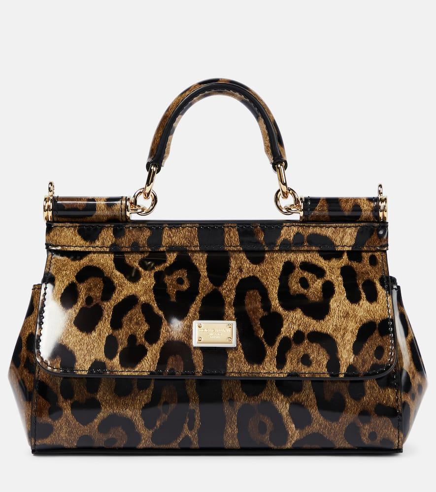 DOLCE & GABBANA X Kim Sicily Small Leather Shoulder Bag In Leo Product Image