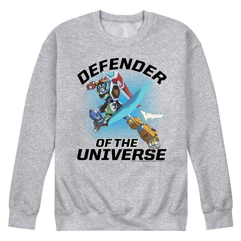 Men's Voltron Defenders Of The Universe Fleece Sweatshirt, Size: Large, Athletic Grey Product Image