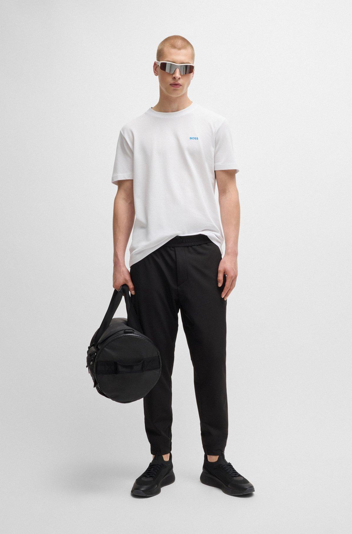 Embroidered-logo T-shirt in cotton piqué Product Image