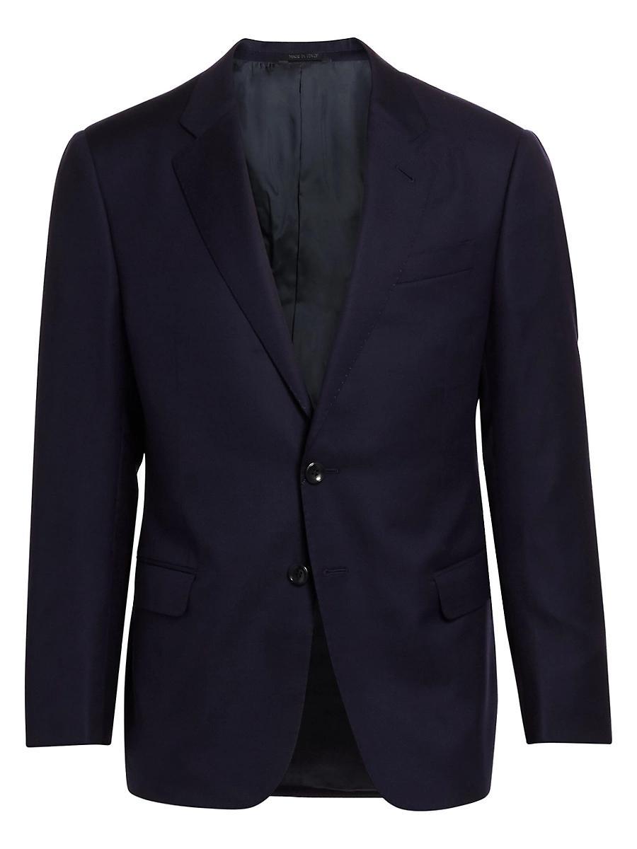 Mens Solid Single-Breasted Blazer Product Image