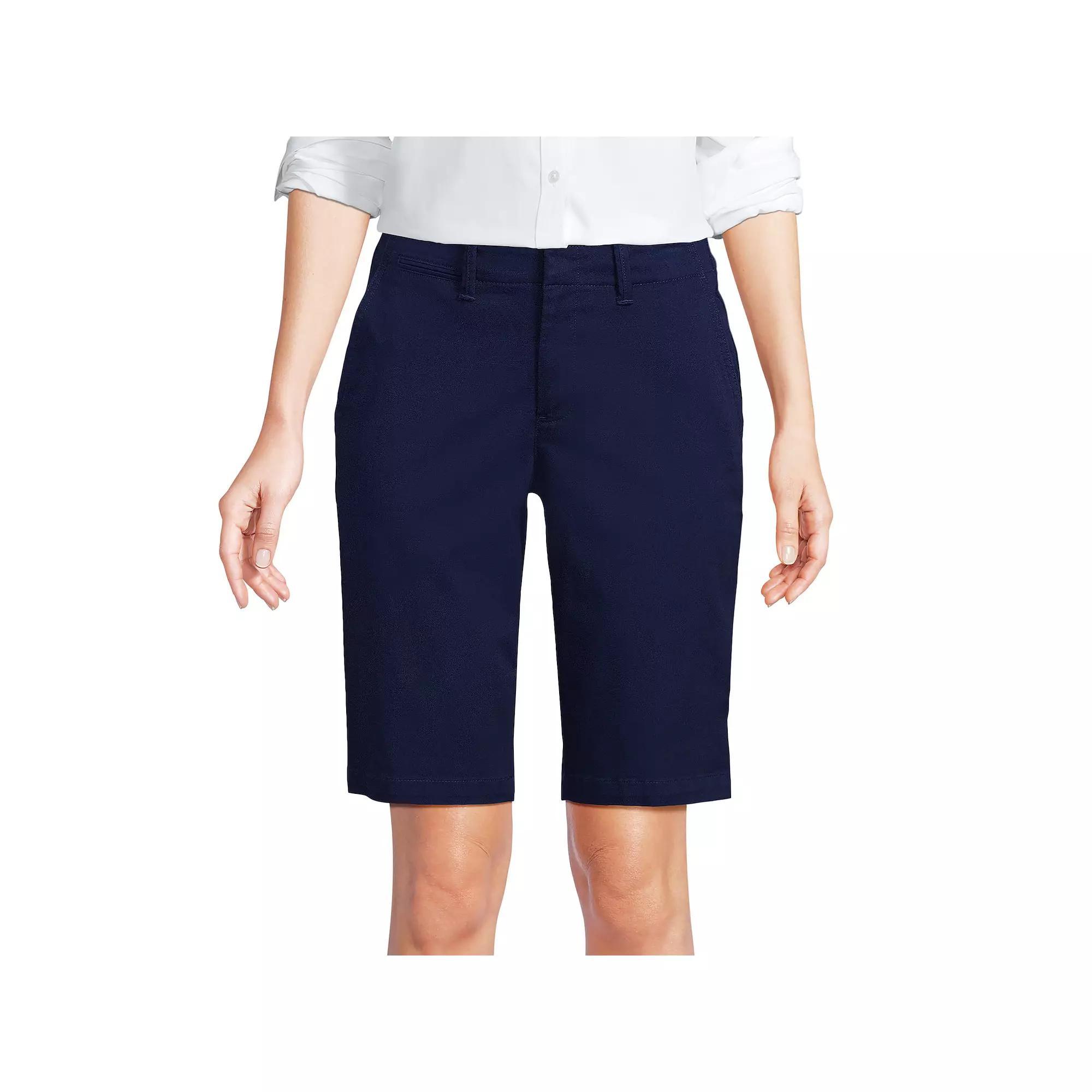 Women's Lands' End 12-in. Classic Bermuda Chino Shorts,  Product Image