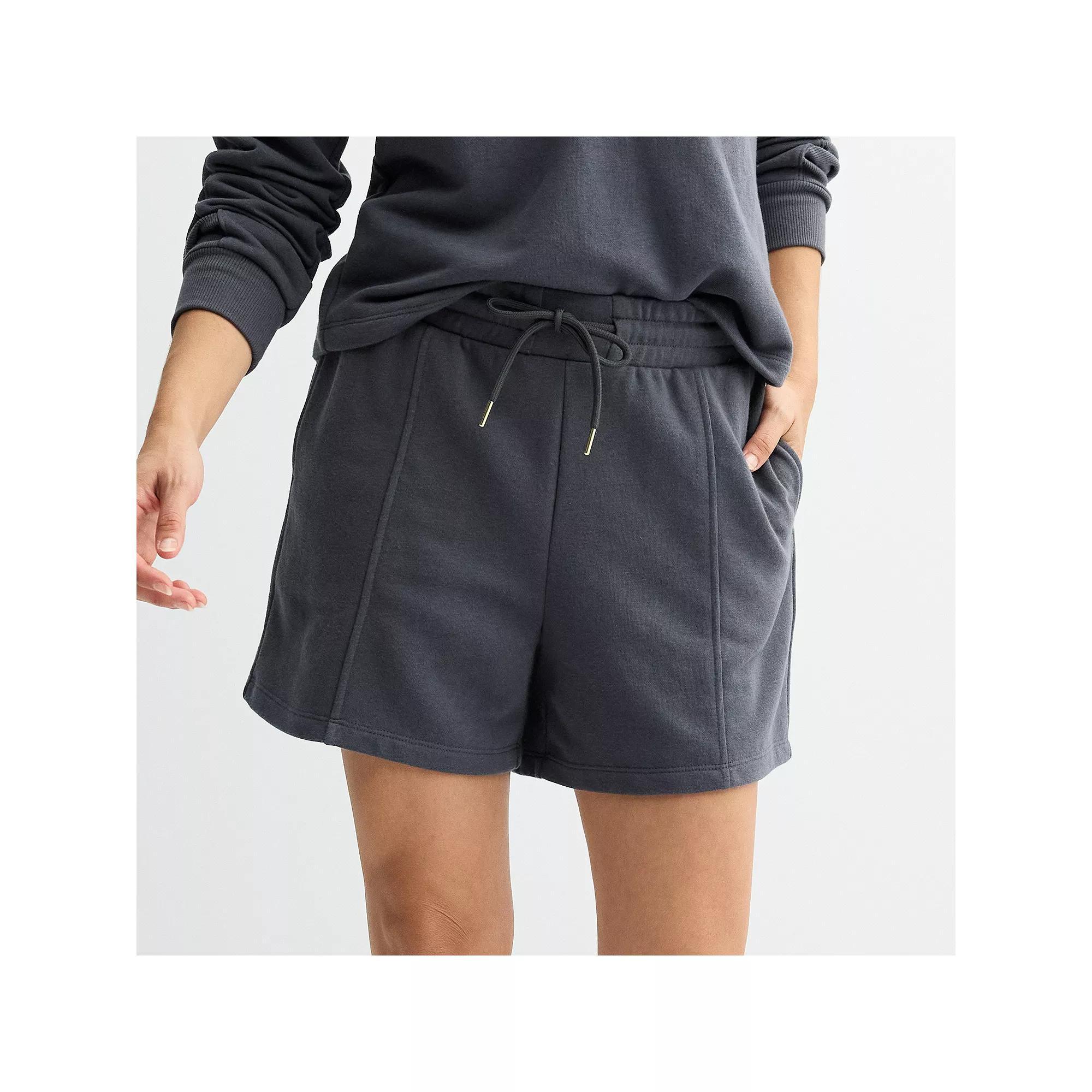 Women's Sonoma Goods For Life® French Terry Seam Detail Shorts, Size: Small, Blue Product Image