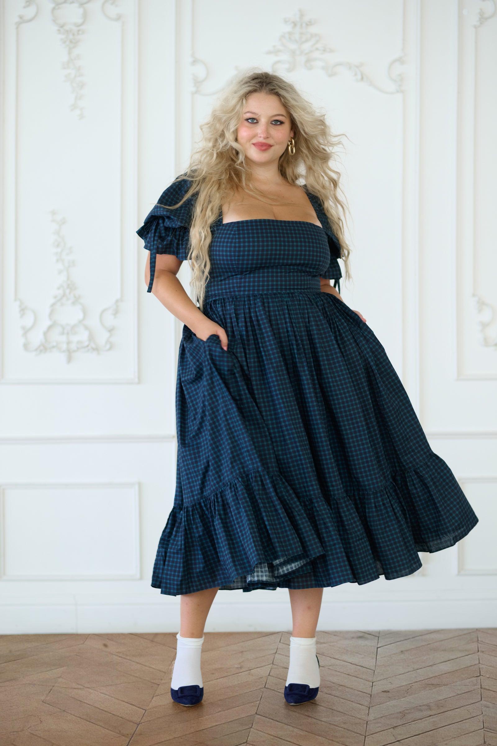 The Farmhouse Tartan Market Dress Product Image