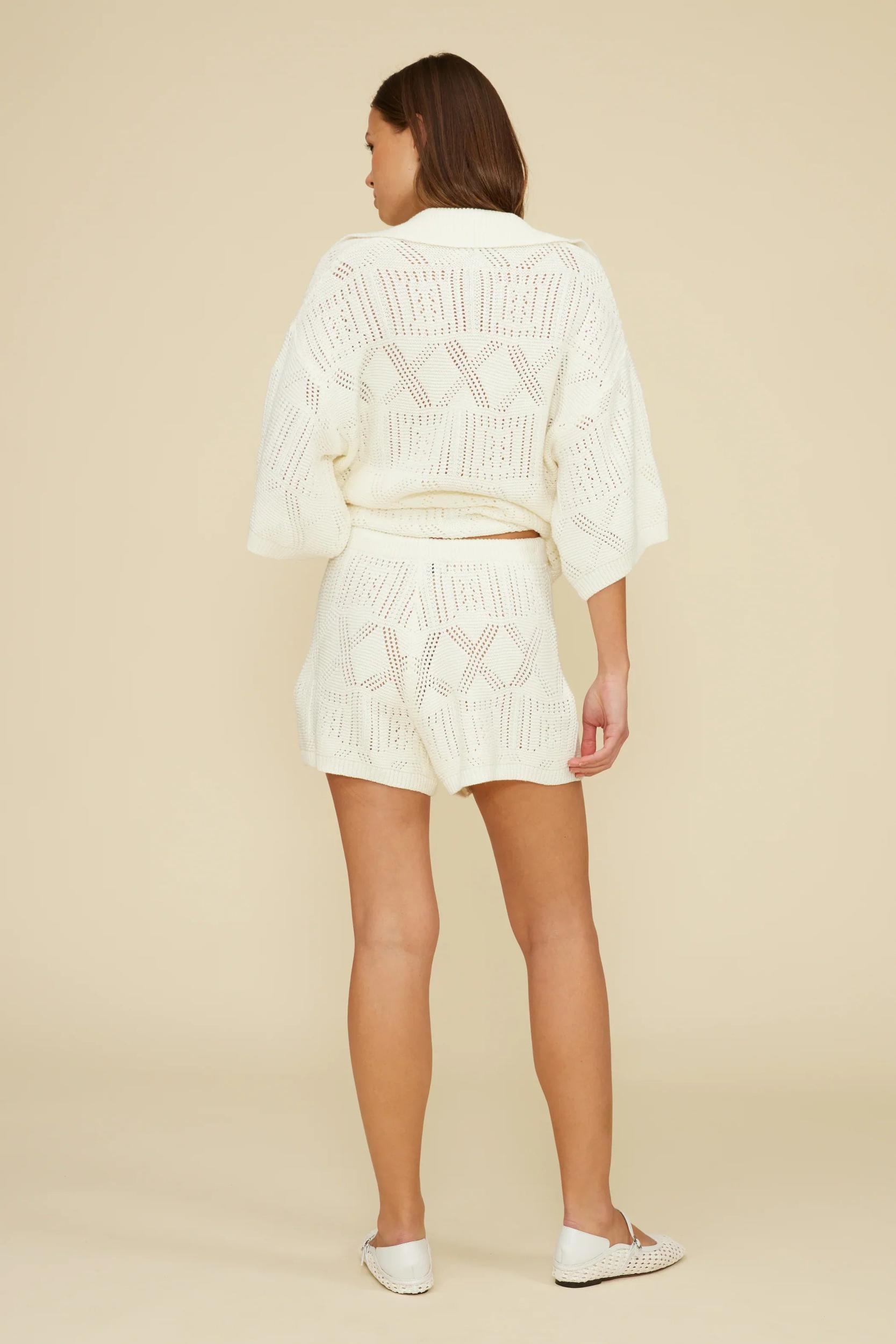 Lita Knit Shorts | White Product Image