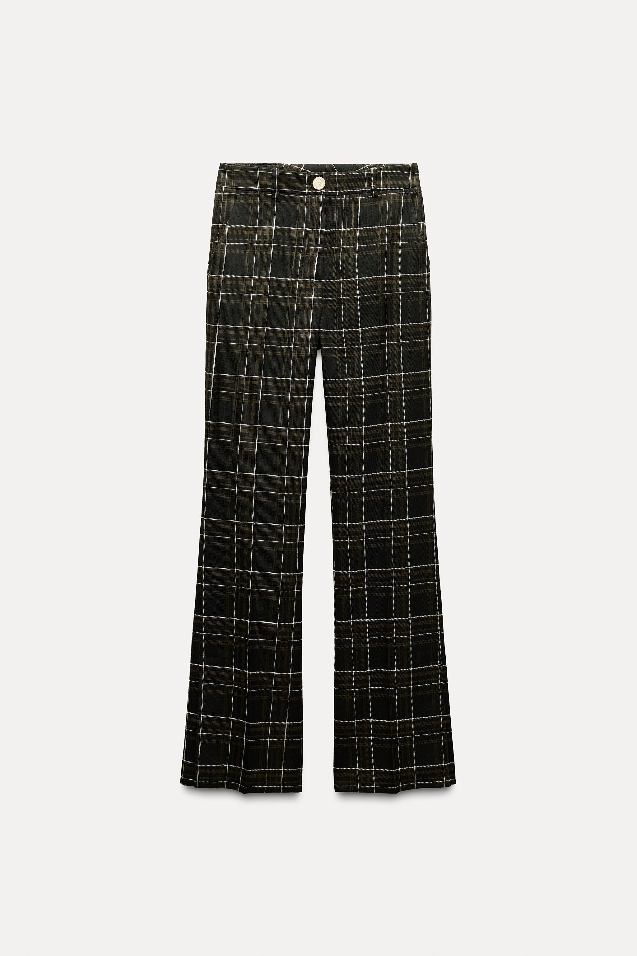 STRAIGHT FIT PLAID PANTS Product Image