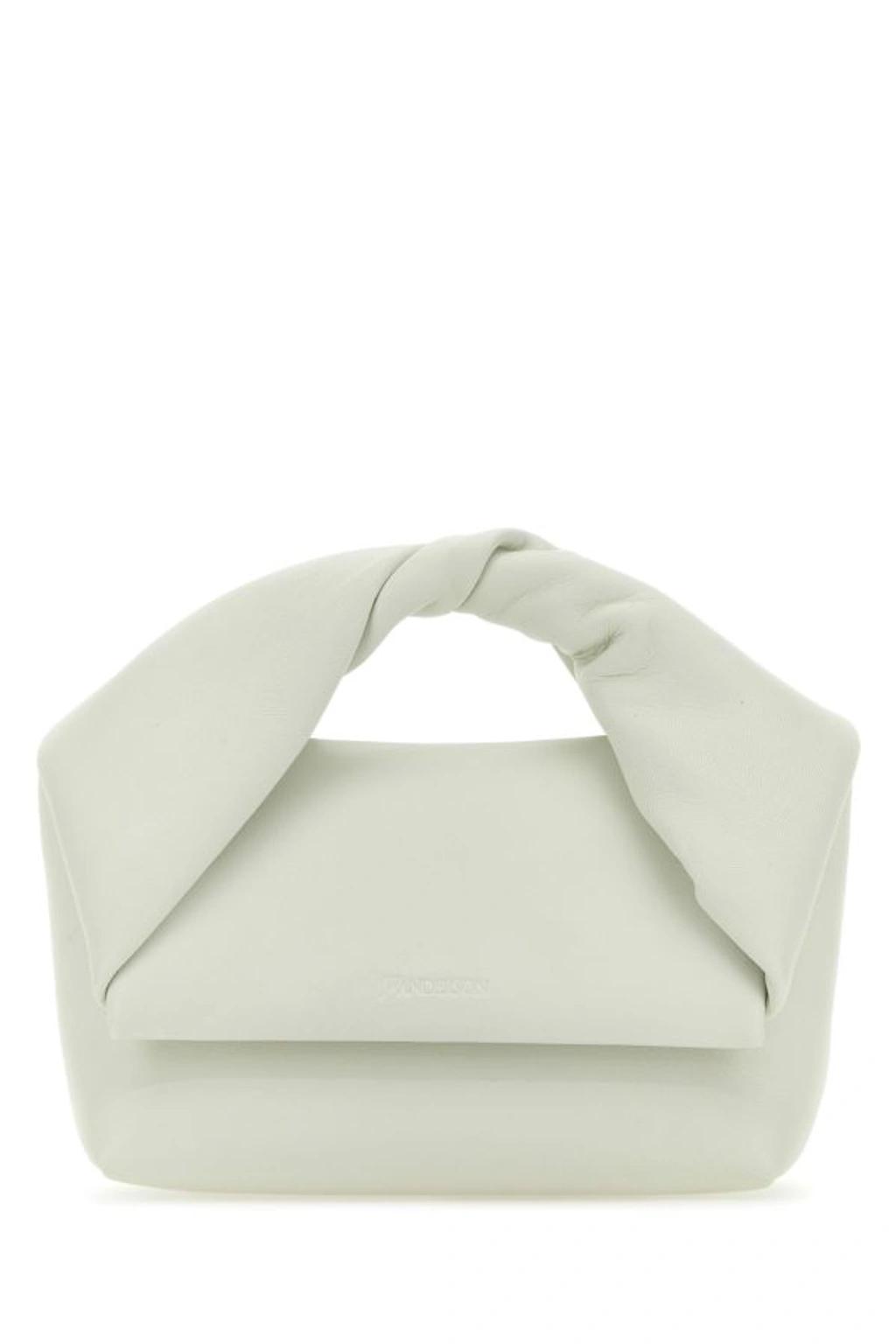 JW ANDERSON Woman Ivory Nappa Leather Midi Twister Handbag In White Product Image