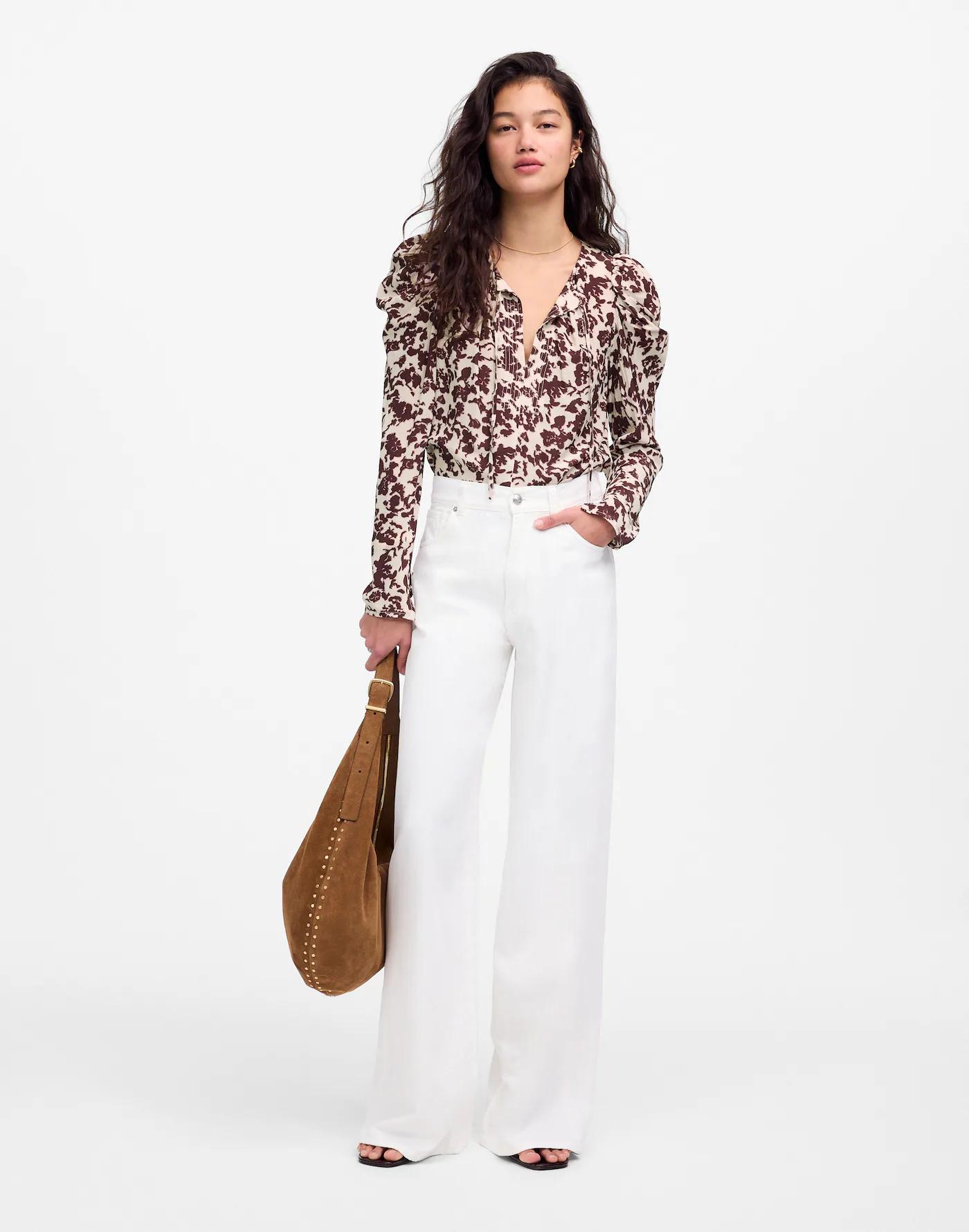 Draped Tie-Front Top Product Image