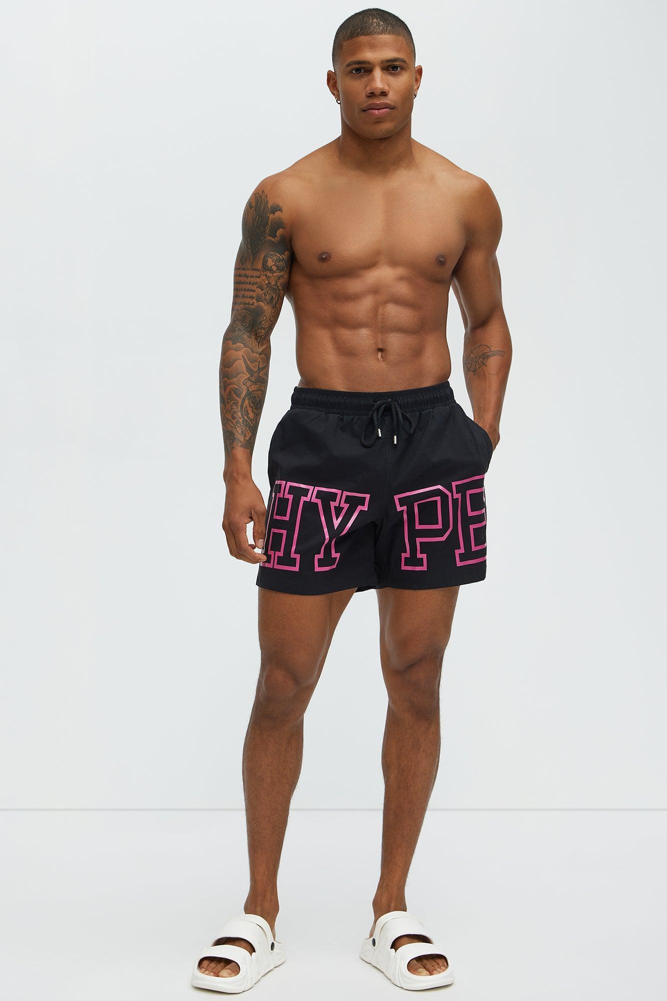 Hype Summer Swim Mid Trunk - Black/combo Product Image