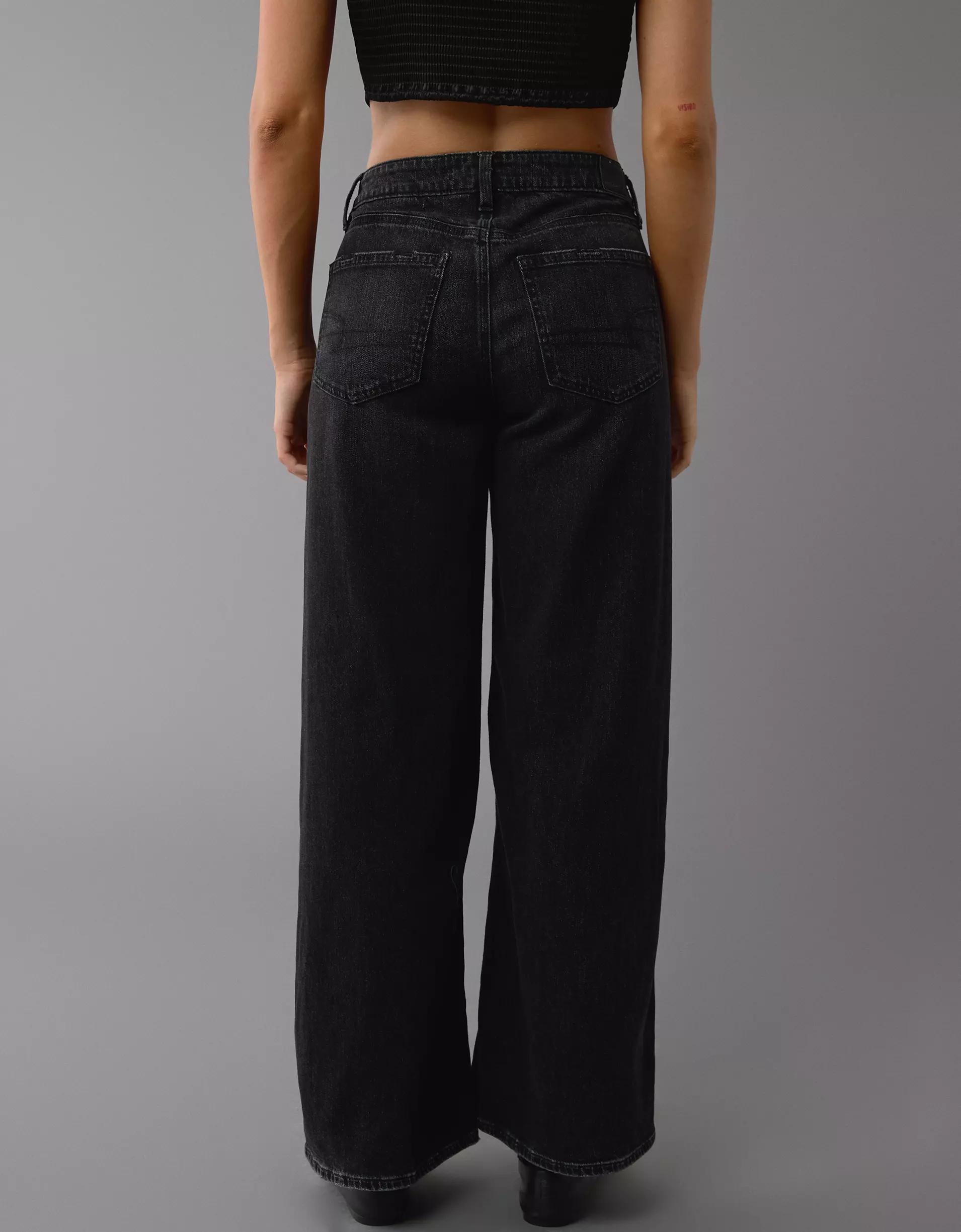 AE Dreamy Drape Stretch Super High-Waisted Baggy Wide-Leg Jean Product Image