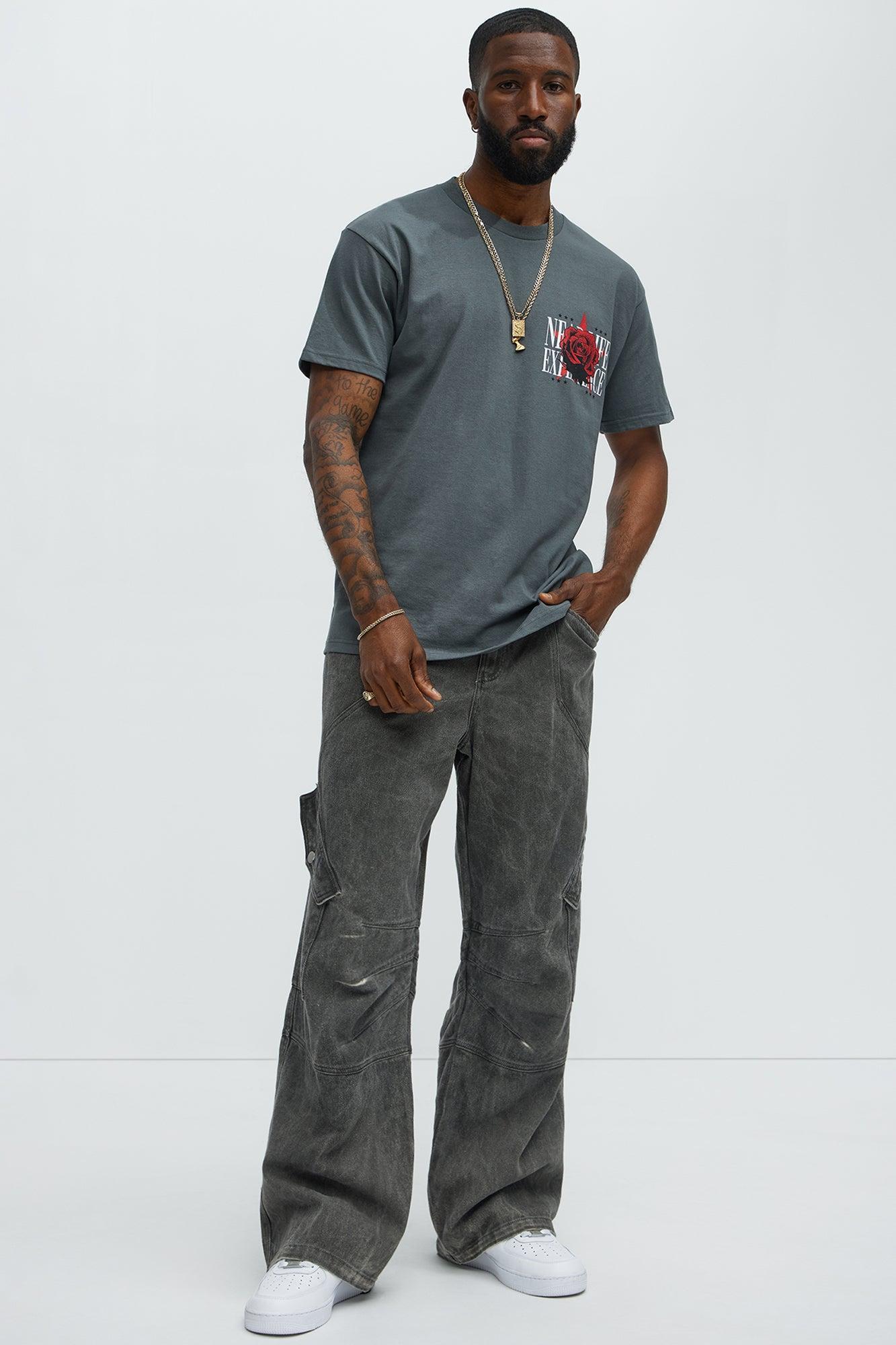 Clinging To Power Short Sleeve Tee - Grey Male Product Image