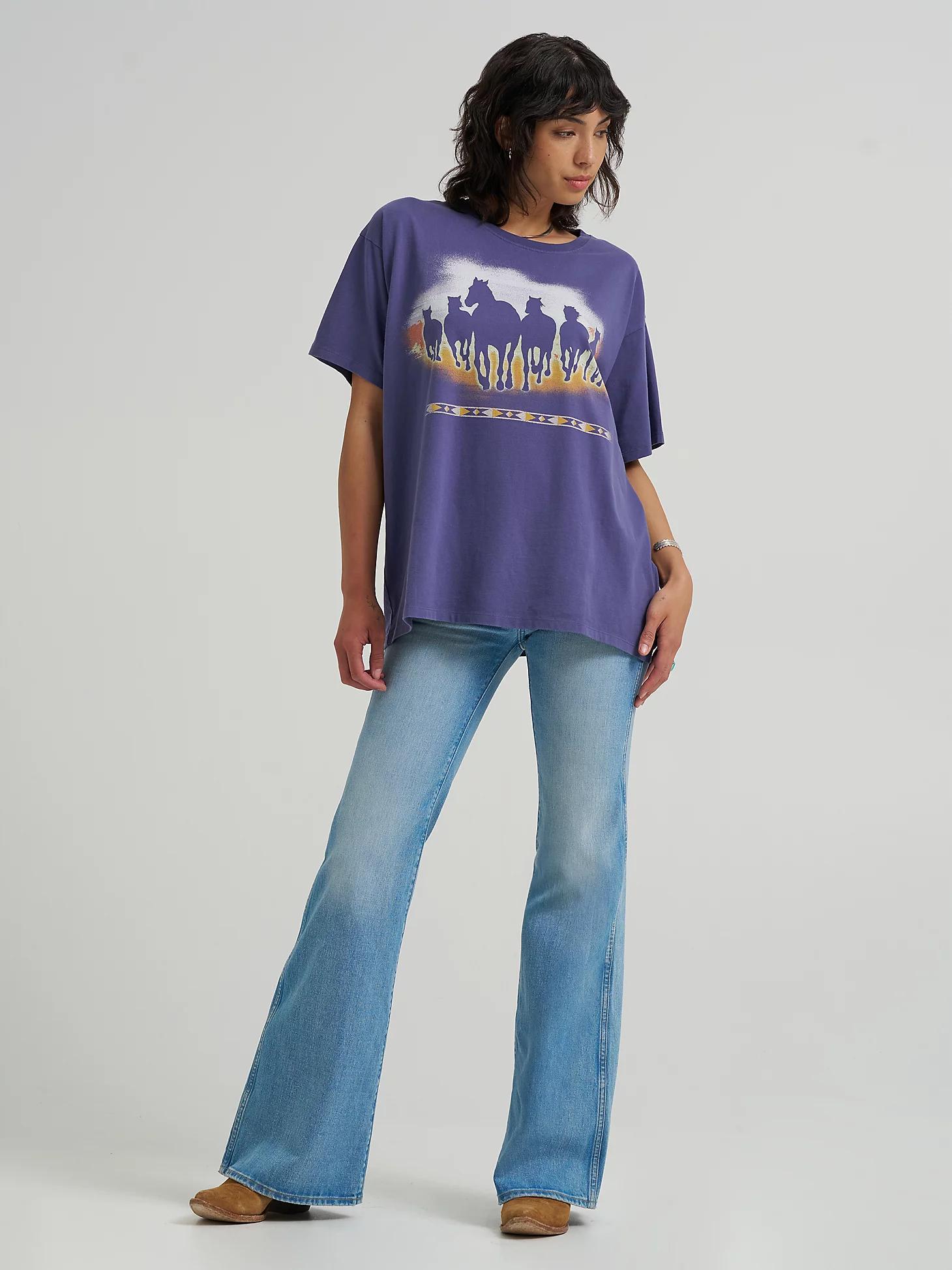 Women's Vintage Horse Graphic Tee in Astral Aura Product Image