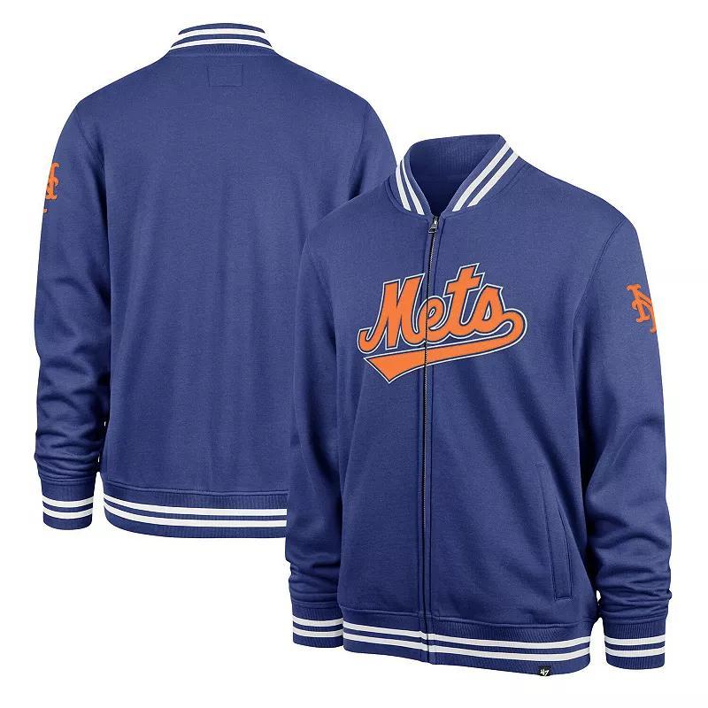 Men's '47 Royal New York Mets Wax Pack Pro Camden Full-Zip Track Jacket,  Product Image