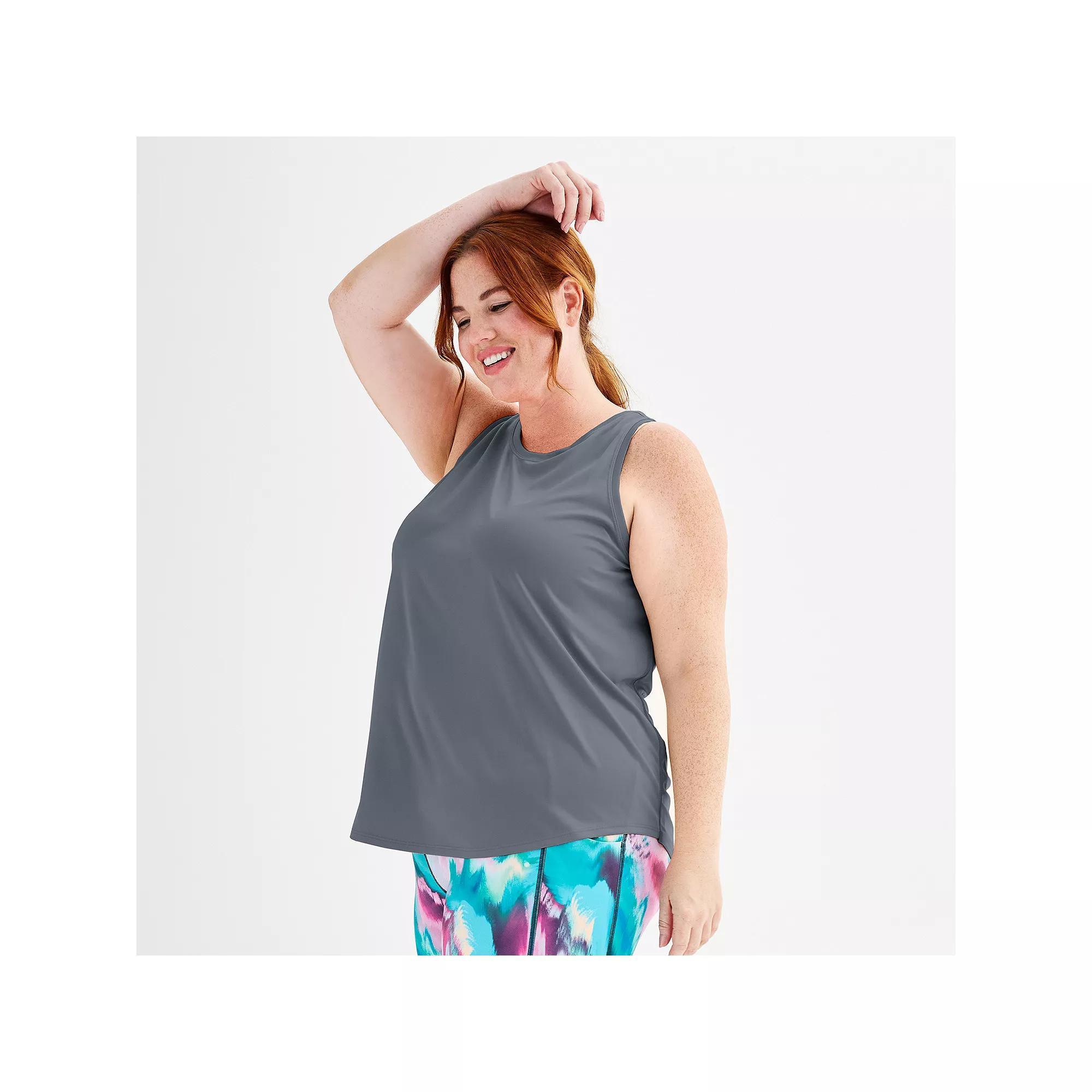 Plus Size Tek Gear® Dry Tek Tank Top, Women's, Size: 4XL, Heritage Gray Product Image