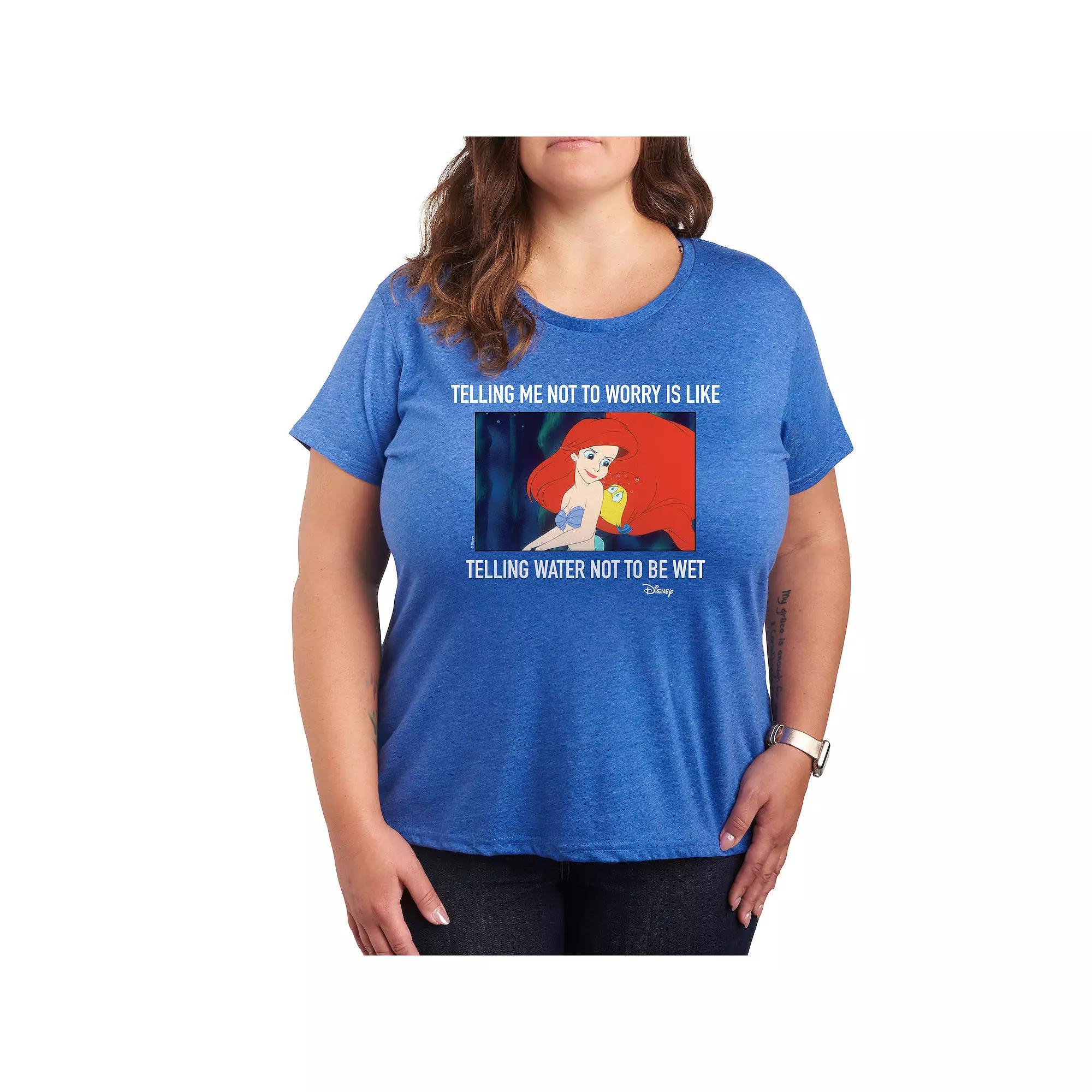 Disney Princess Ariel Plus Not To Worry Graphic Tee, Women's,  Product Image
