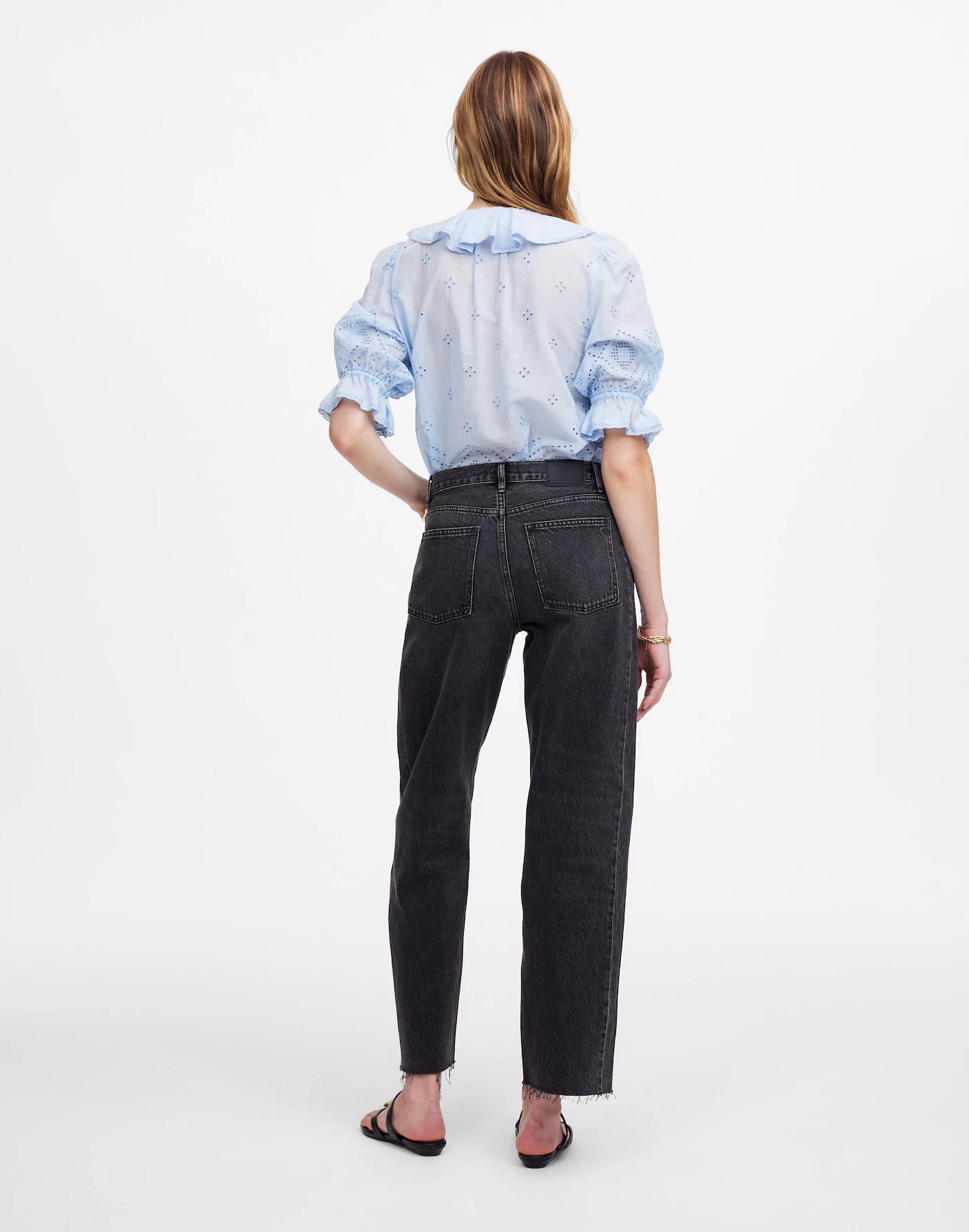 Tall Pieced Barrel-Leg Jeans Product Image