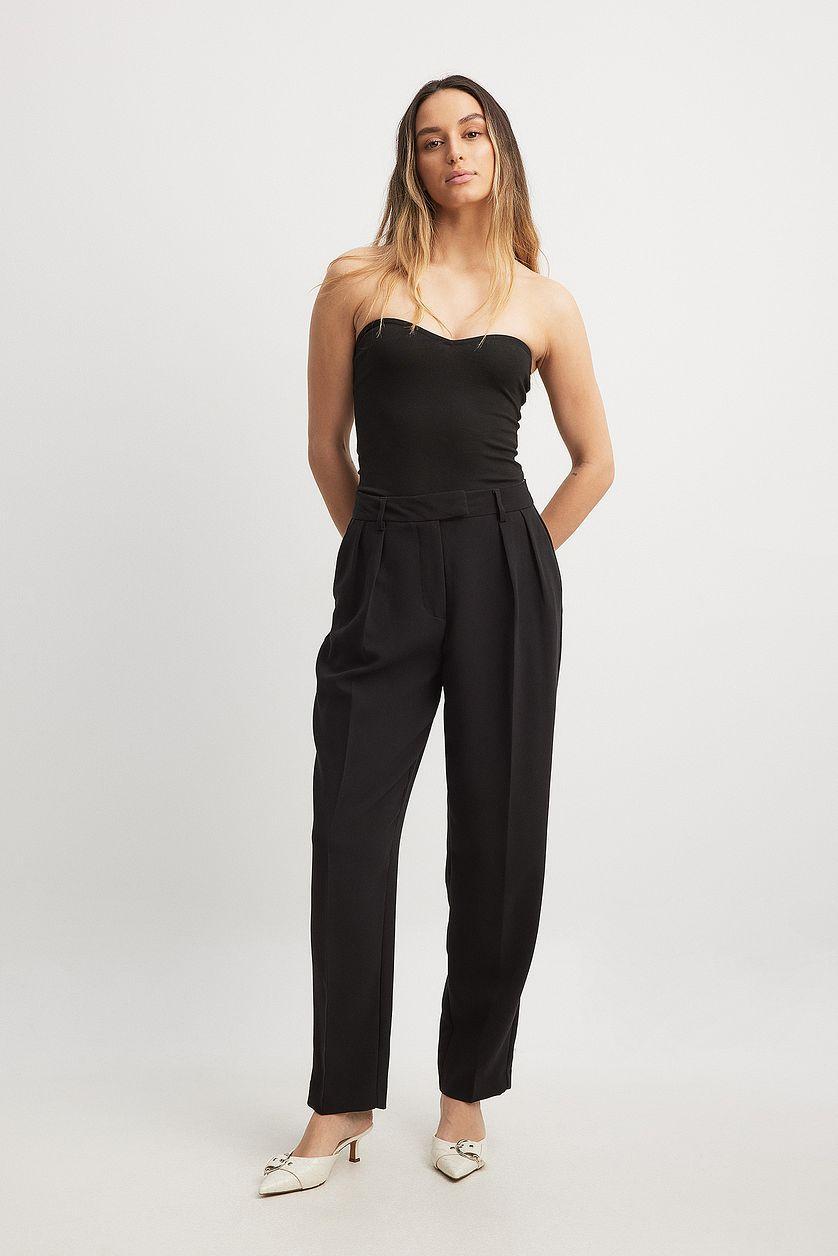 Tapered High Waist Suit Pants Product Image