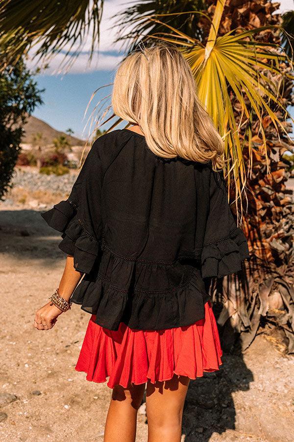 Moonlit Cabana Shift Top In Black Product Image