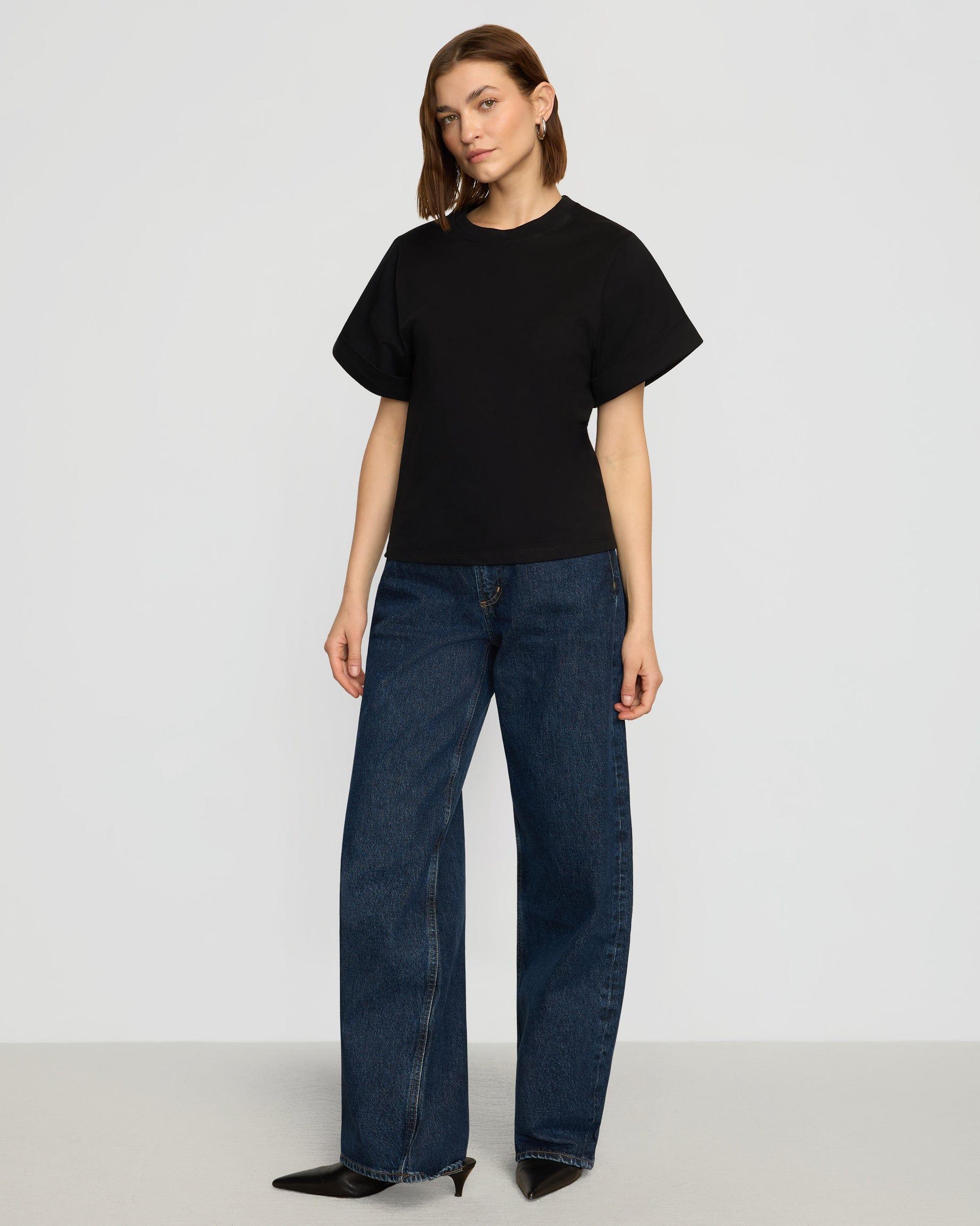 Terri Organic Cotton Structured-Cuff Tee Product Image