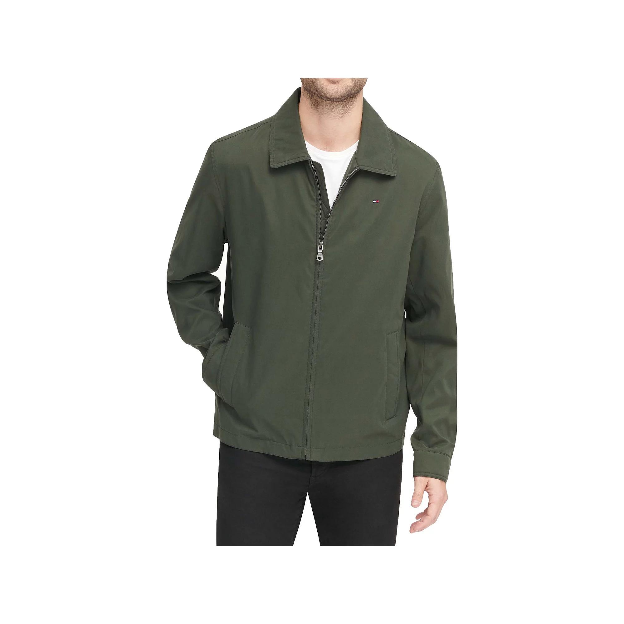 Men's Tommy Hilfiger Micro-Twill Golf Jacket, Size: Large, Green Product Image