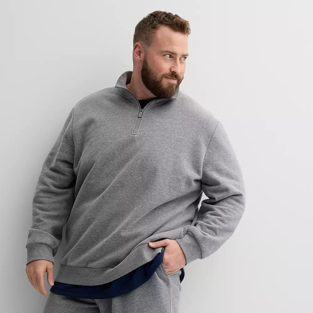 Big & Tall Tek Gear Ultra Soft Fleece Quarter-Zip, Men's,  Product Image