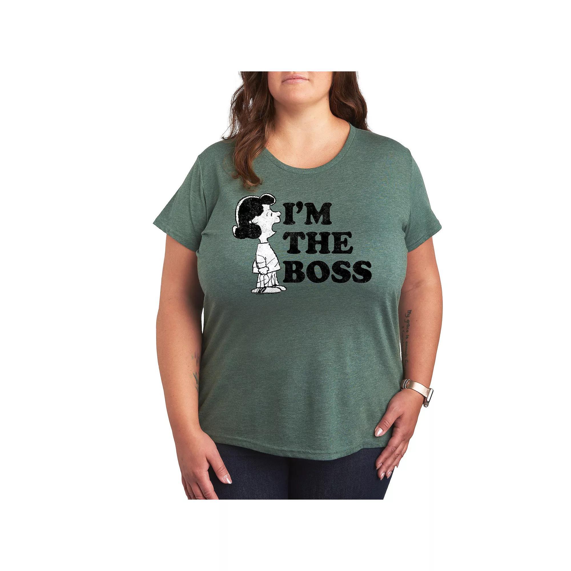 Plus Peanuts Lucy I'm The Boss Graphic Tee, Women's,  Product Image