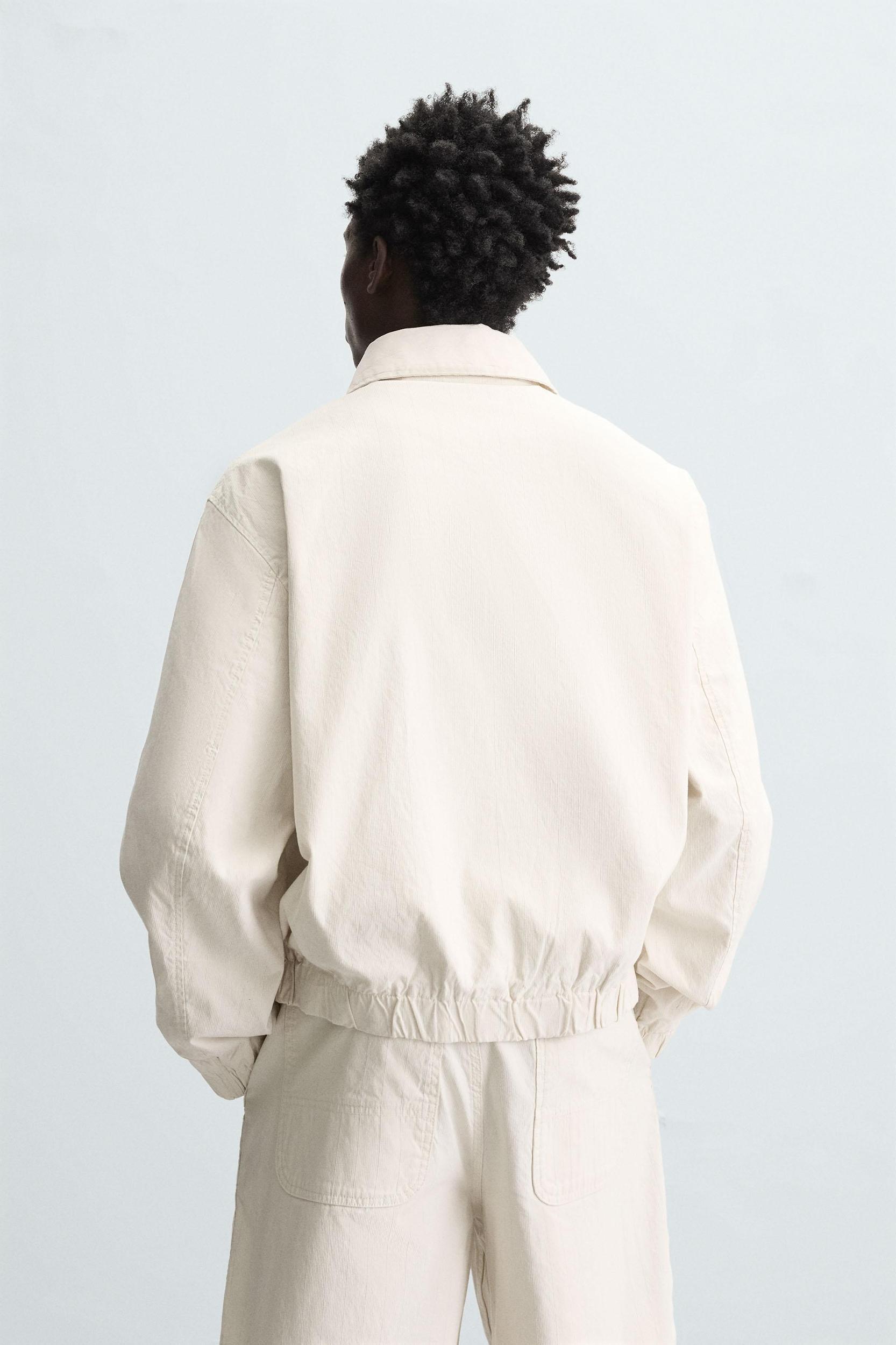 STRIPED TEXTURED JACKET Product Image