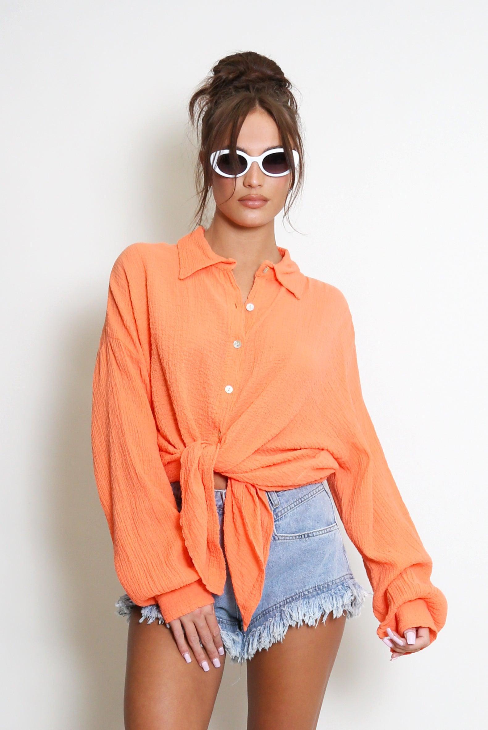 AKARI TIE BLOUSE Product Image