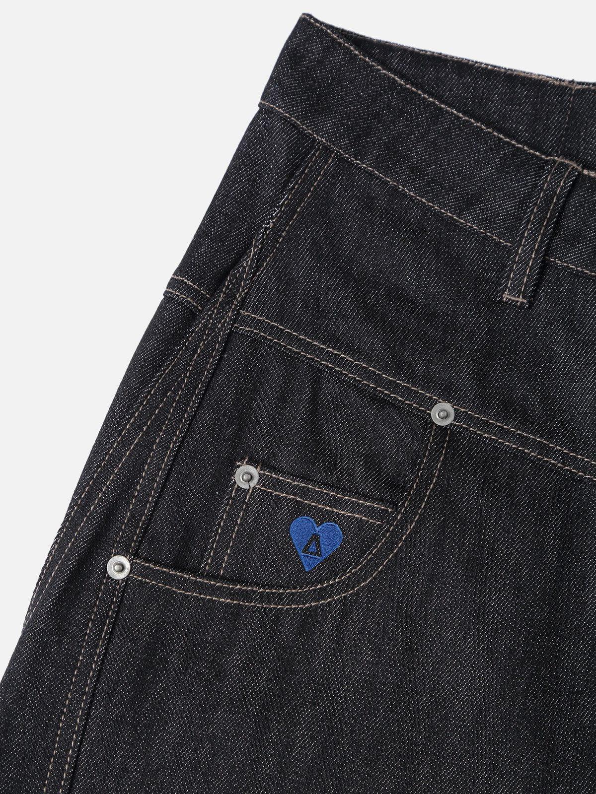 Aelfric Eden Irregular Button Raw Jeans Product Image