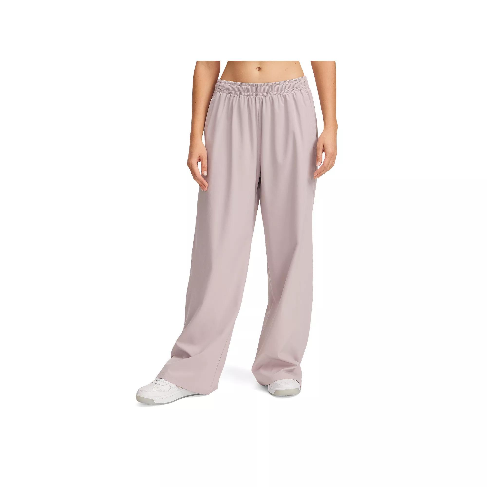 Women's Under Armour Rival Wide Leg Pants, Size: Medium, Black Product Image