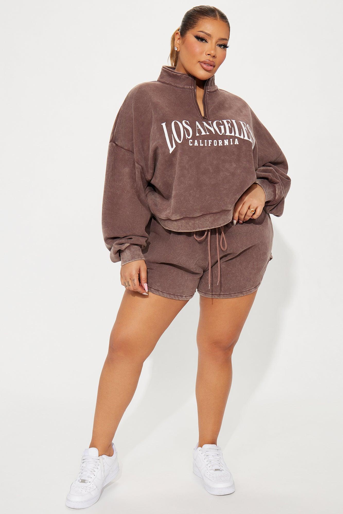 LA Vibes Short Set - Brown Product Image
