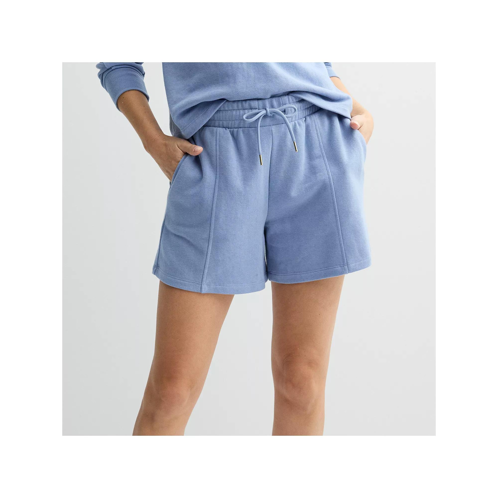 Women's Sonoma Goods For Life® French Terry Seam Detail Shorts, Size: Small, Blue Product Image