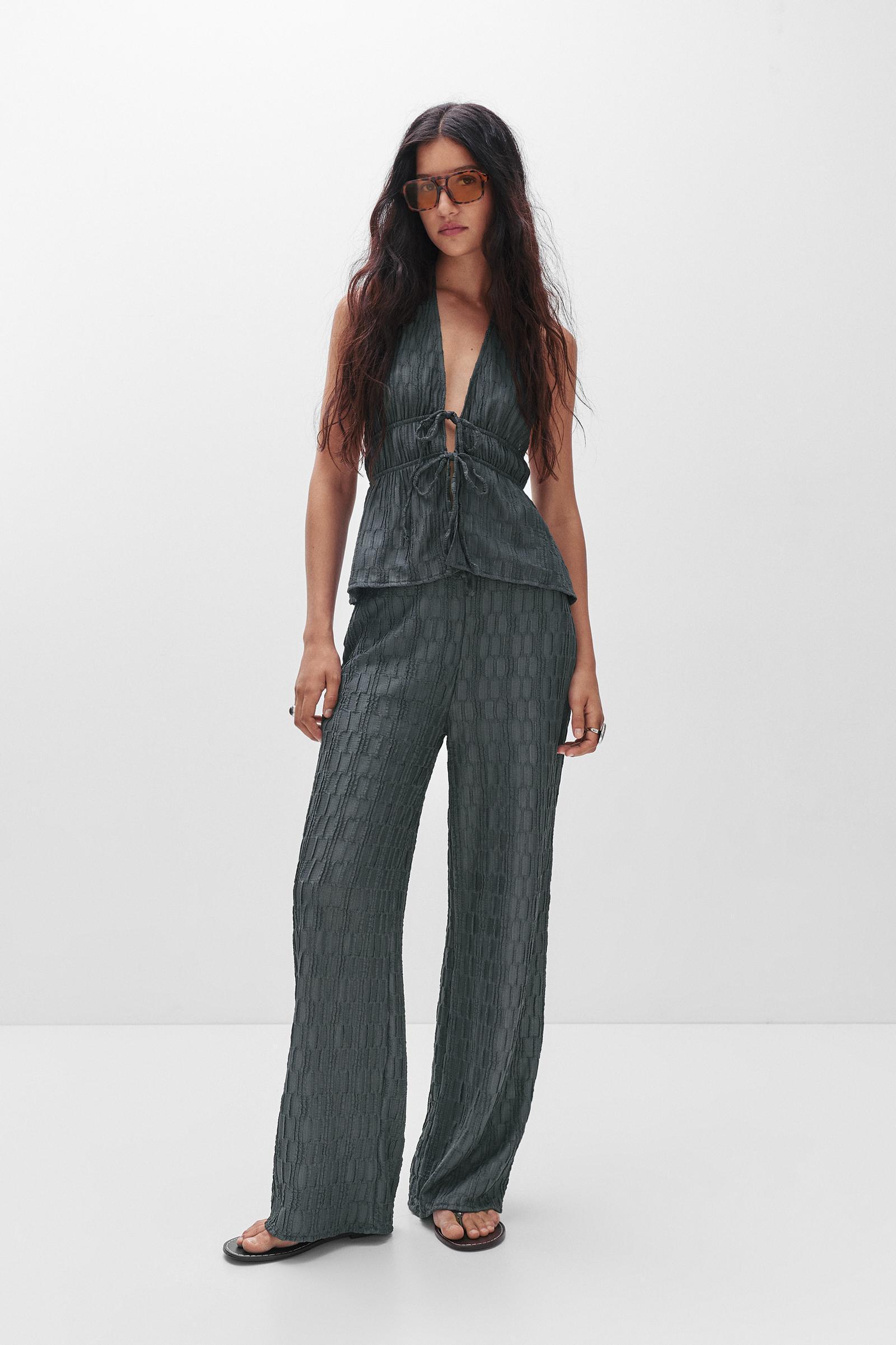 Textured halter top Product Image