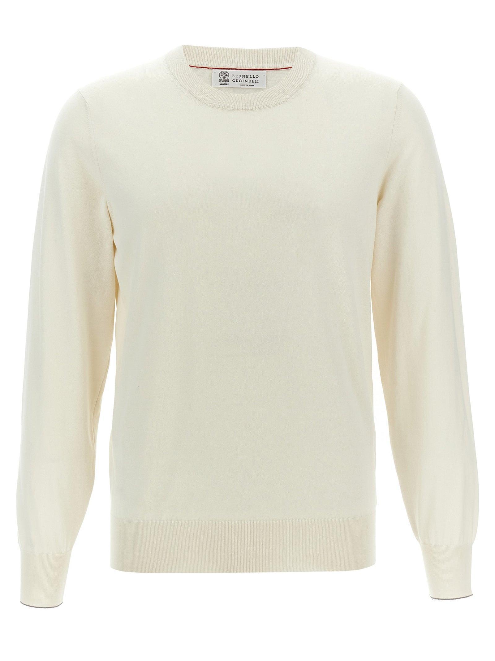 BRUNELLO CUCINELLI Cotton Sweater In White Product Image