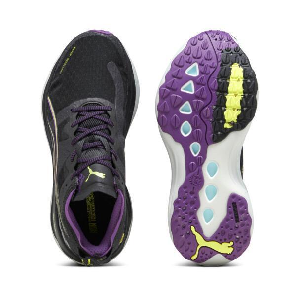 PUMA ForeverRun NITRO Winterized Womens Running Shoes in Black/Purple Pop/Yellow Burst Product Image