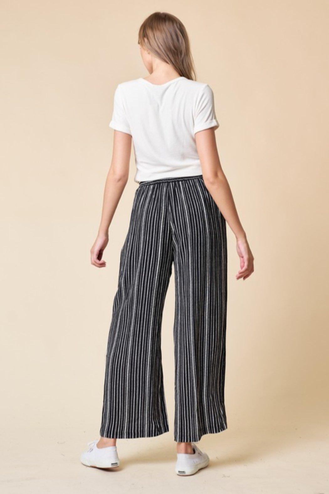 Wide Leg Stripe Pants Product Image