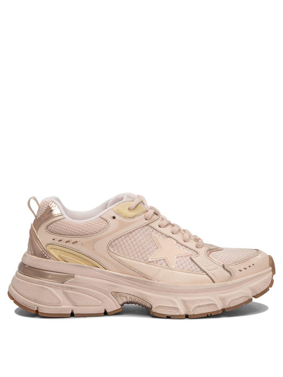 GOLDEN GOOSE Lightstar Leather Sneakers In Pink Product Image