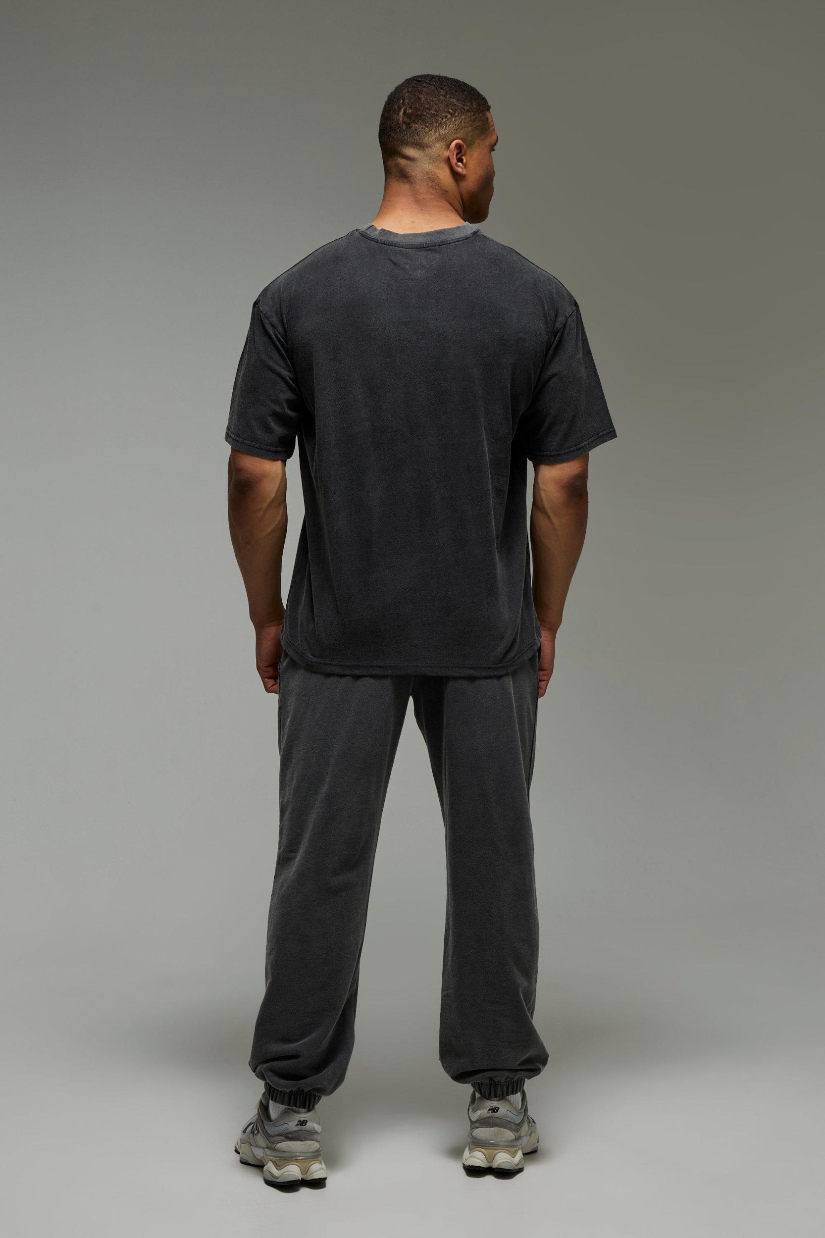 MAN Active Phys Ed Oversized Washed T-Shirt | boohooMAN USA Product Image