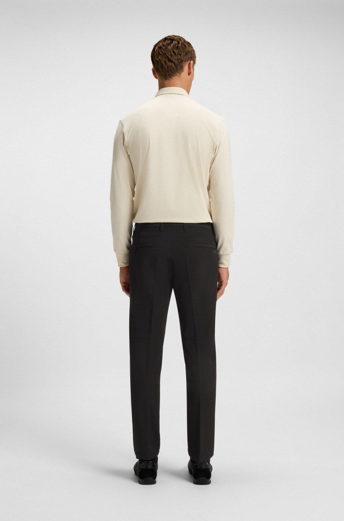 BOSS - Slim-fit pants in water-repellent stretch fabric - Black Product Image