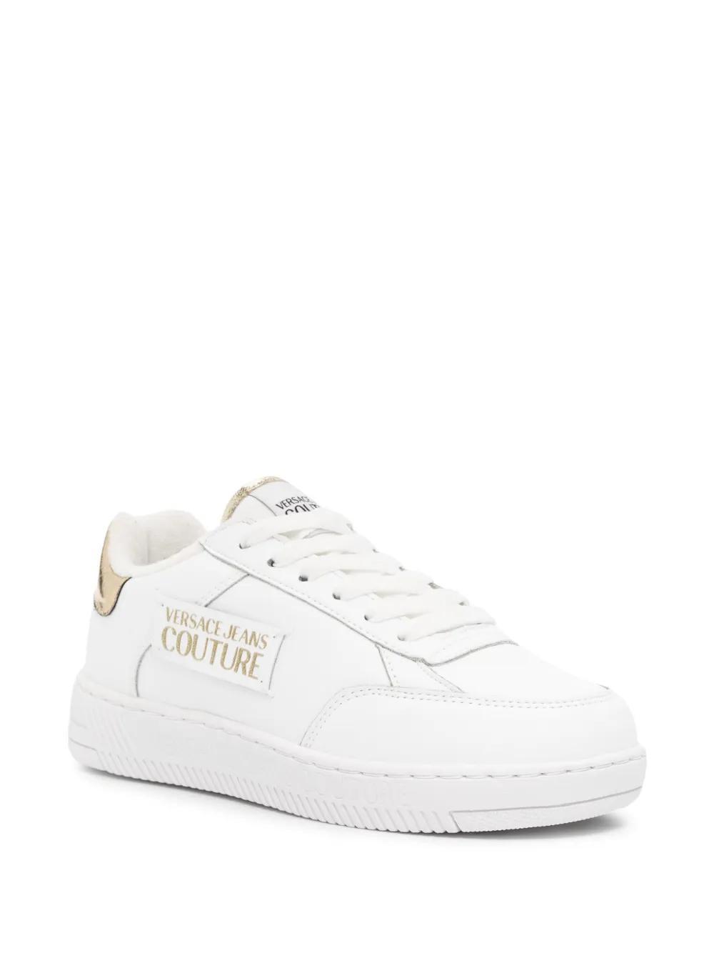 VERSACE JEANS COUTURE Meyssa Leather Sneakers In White Product Image