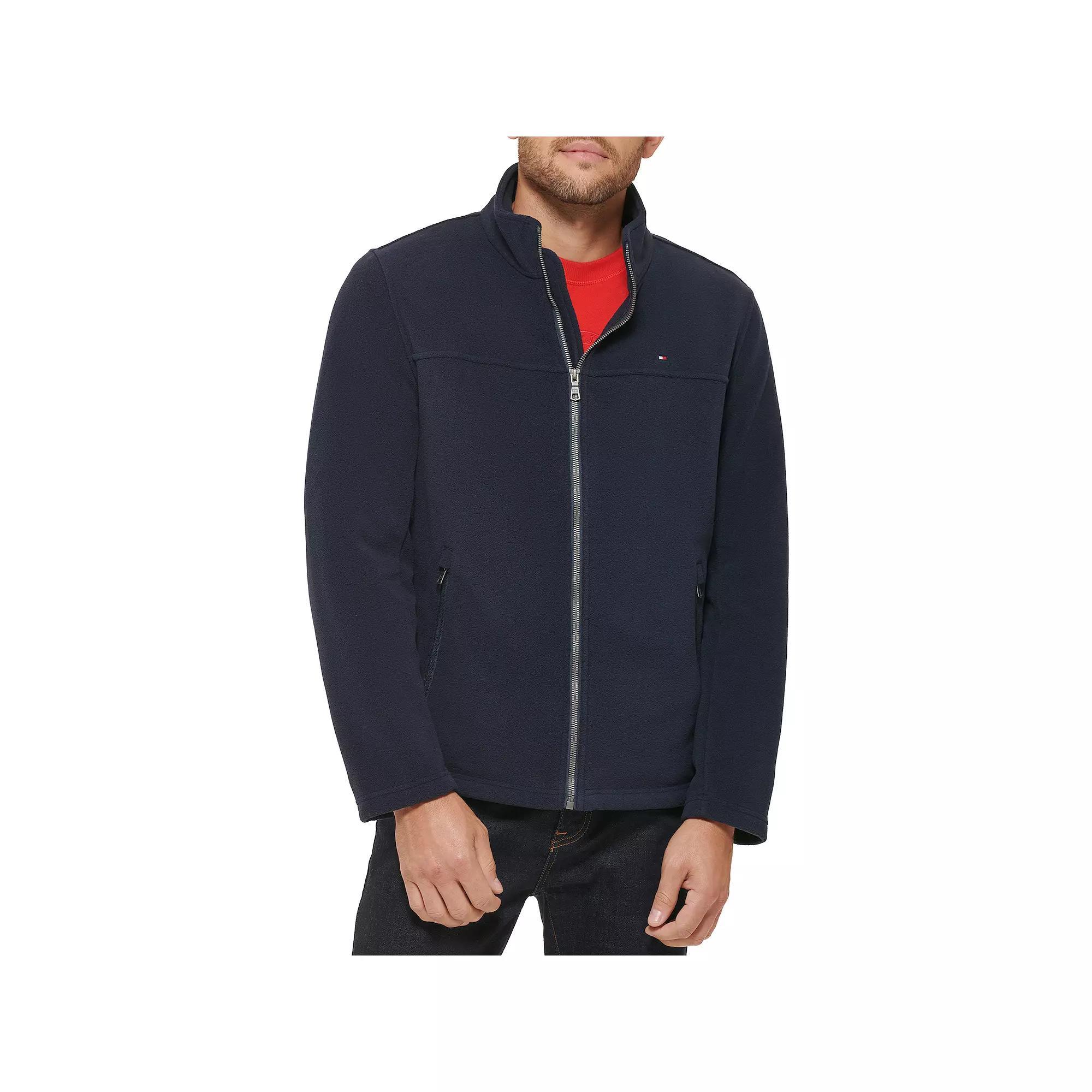 Big & Tall Tommy Hilfiger Fleece Jacket with Stand Collar, Men's,  Product Image