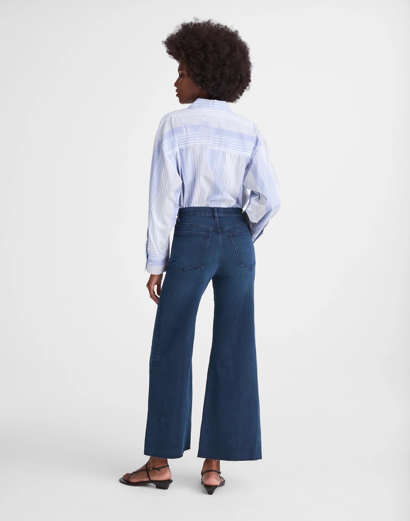Flared Wide-Leg Crop Jeans Product Image