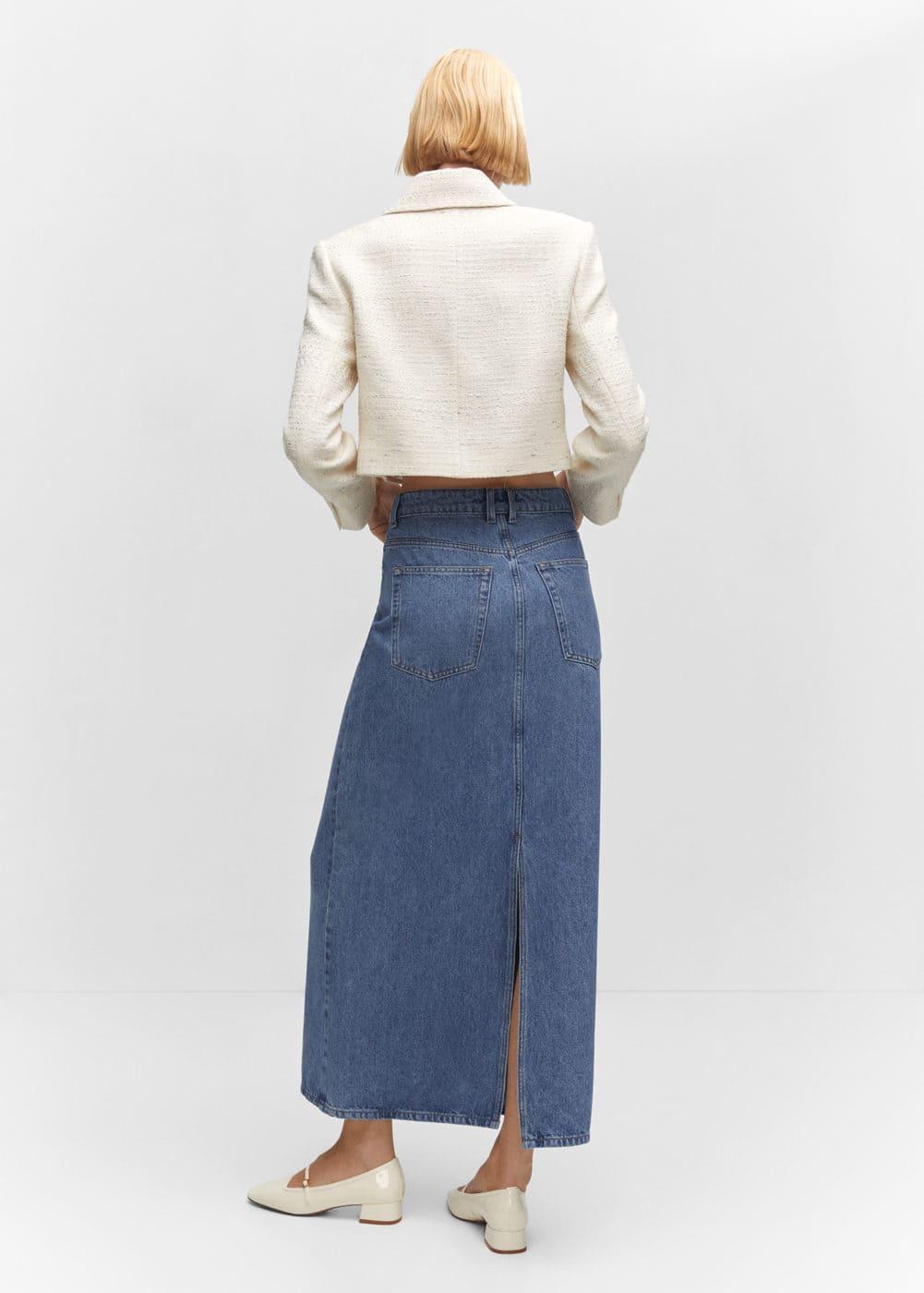 Mango Womens Denim Long Skirt Product Image