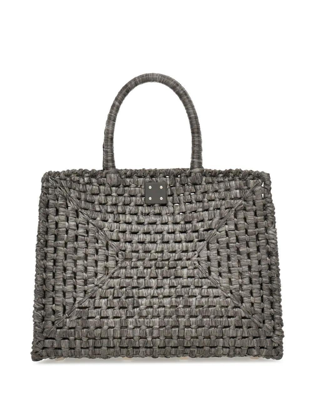 FERRAGAMO Medium Studio Box Tote Bag In Anthracite Product Image