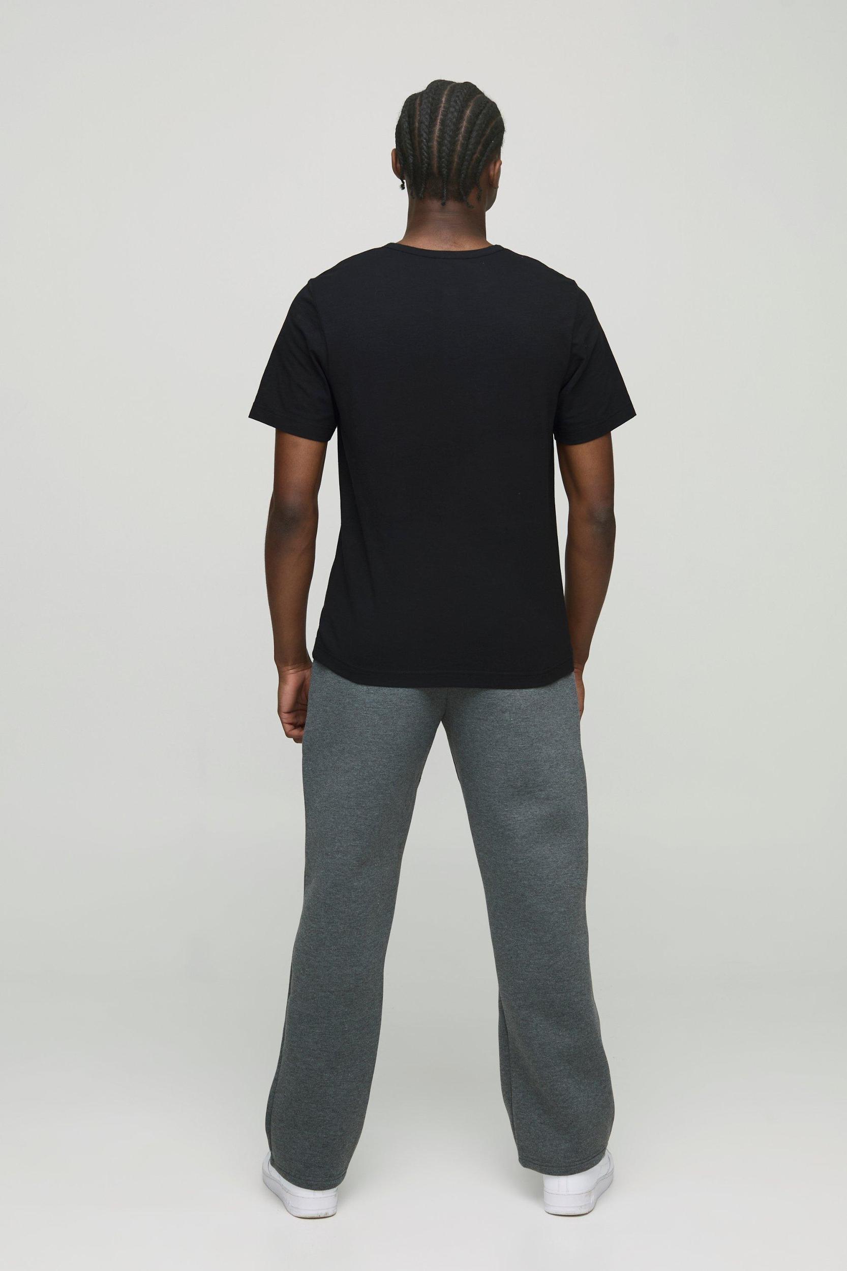 Regular Fit Button Neck Slub T-Shirt | boohooMAN USA Product Image