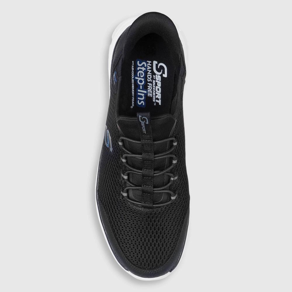 S Sport By Skechers Mens Moralis Step In Elastic Sneakers - Black 11 Product Image