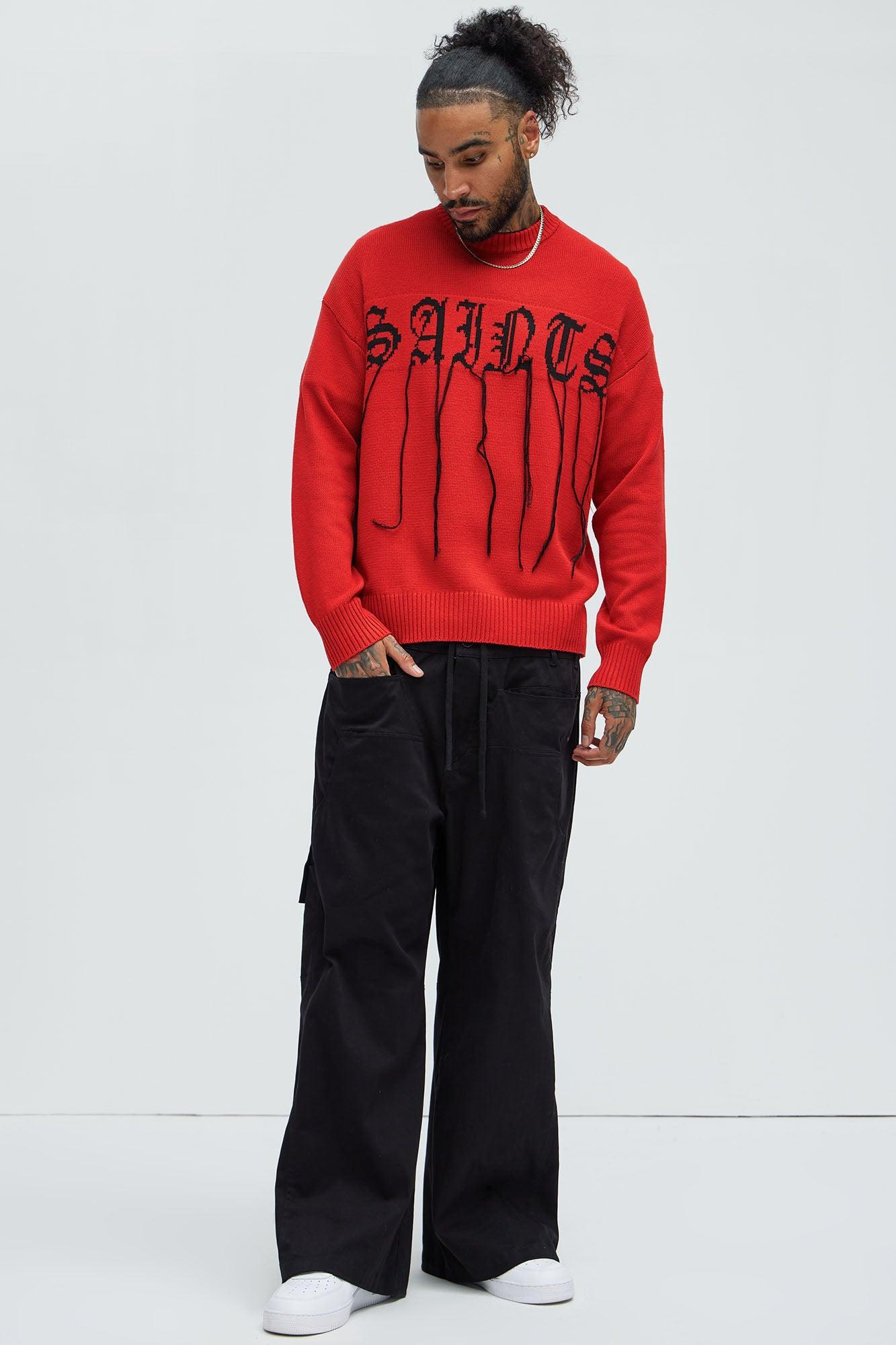 Saints Crewneck Sweater - Red/combo Product Image